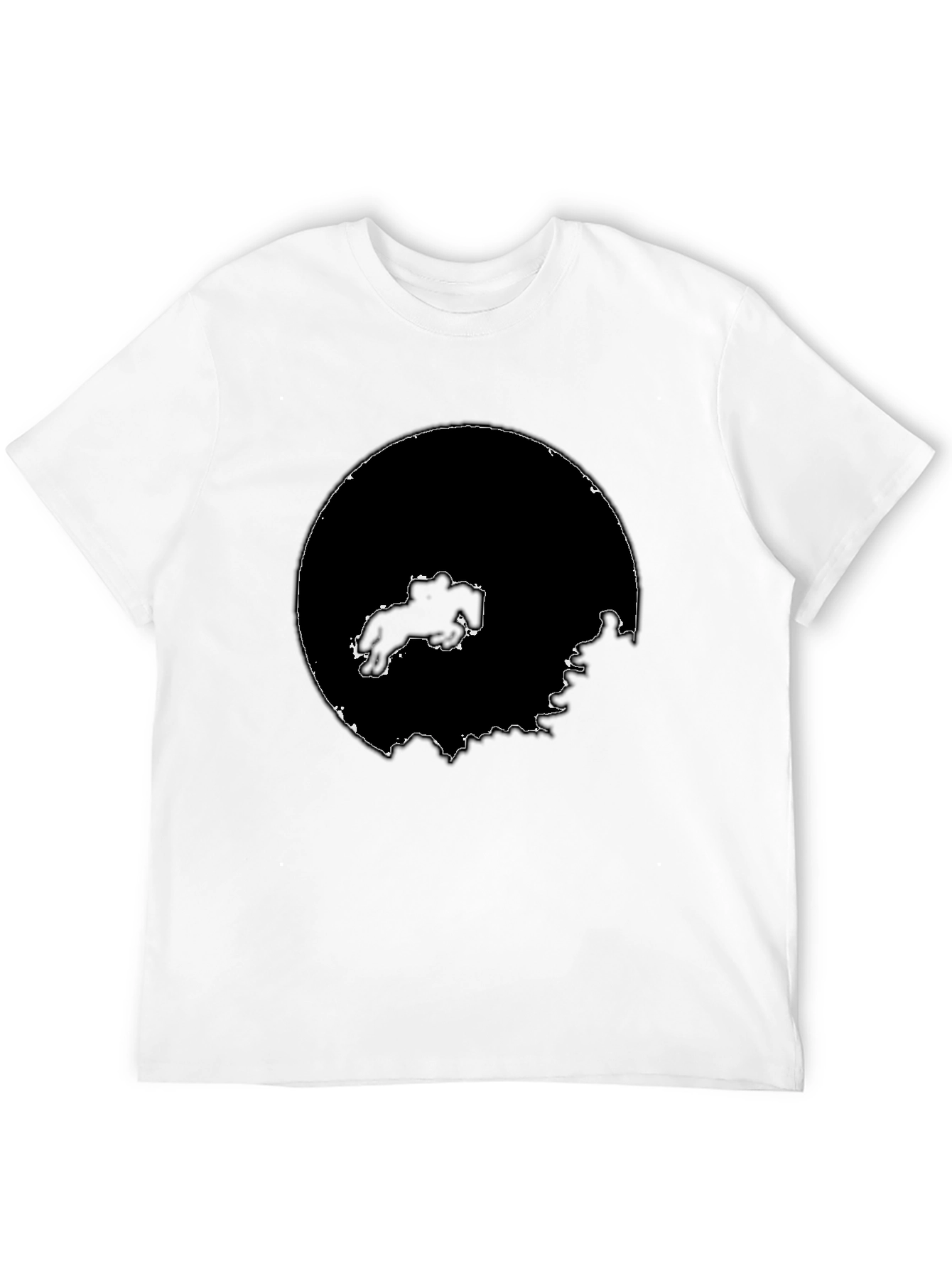 Abstract Graphic Black Tee