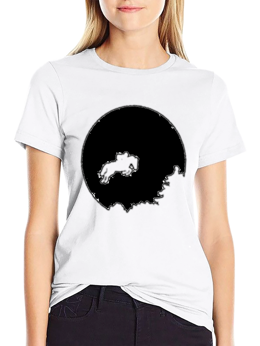 Abstract Graphic Black Tee