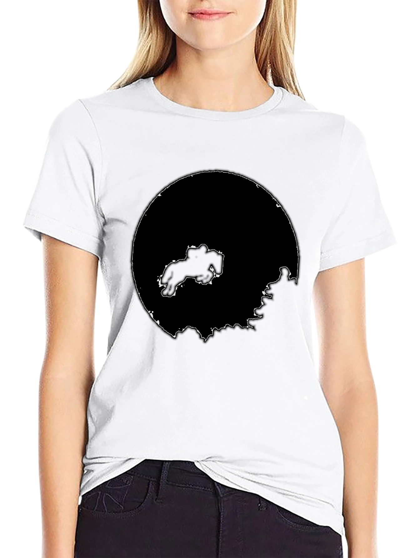 Abstract Graphic Black Tee