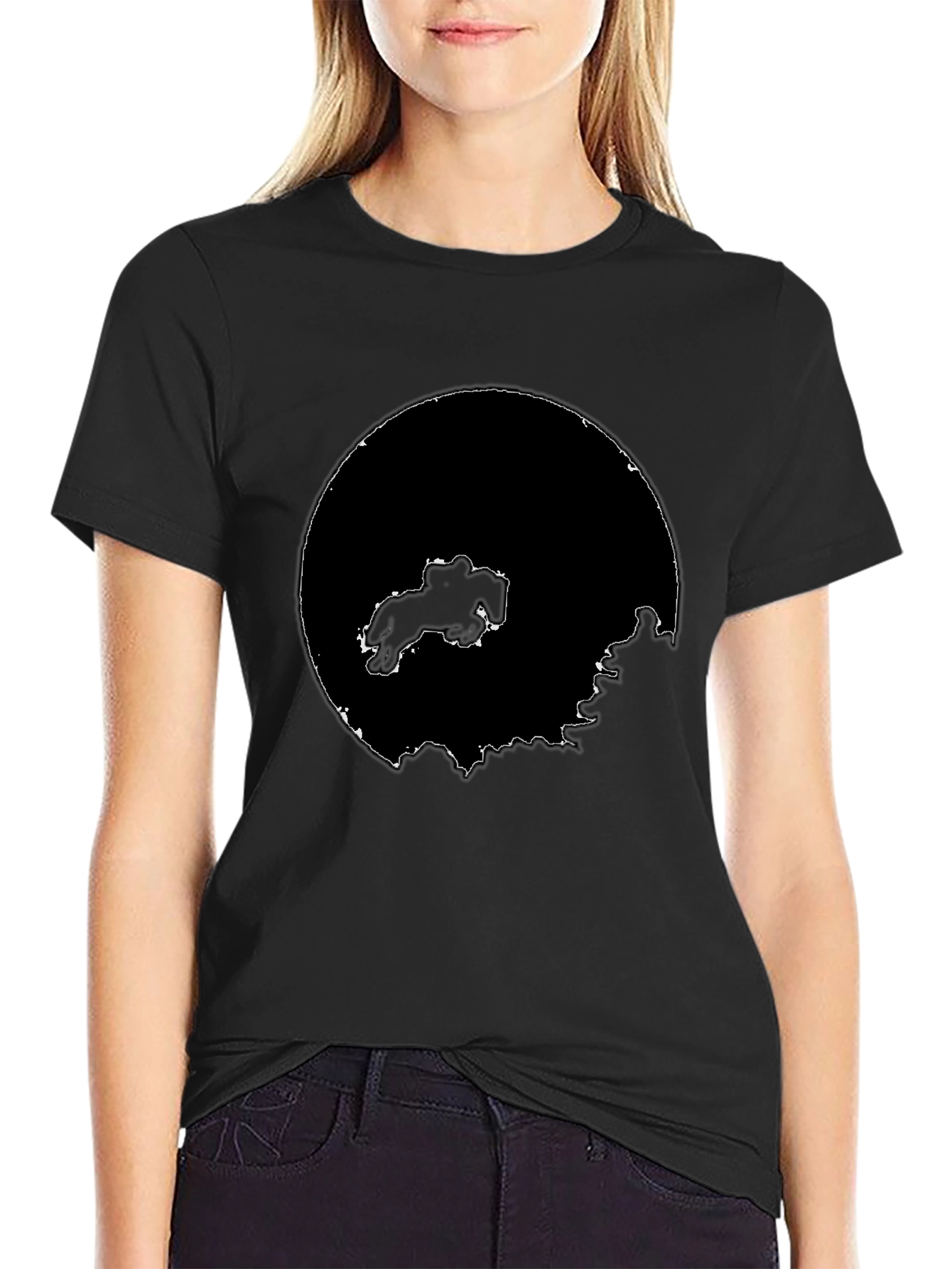 Abstract Graphic Black Tee