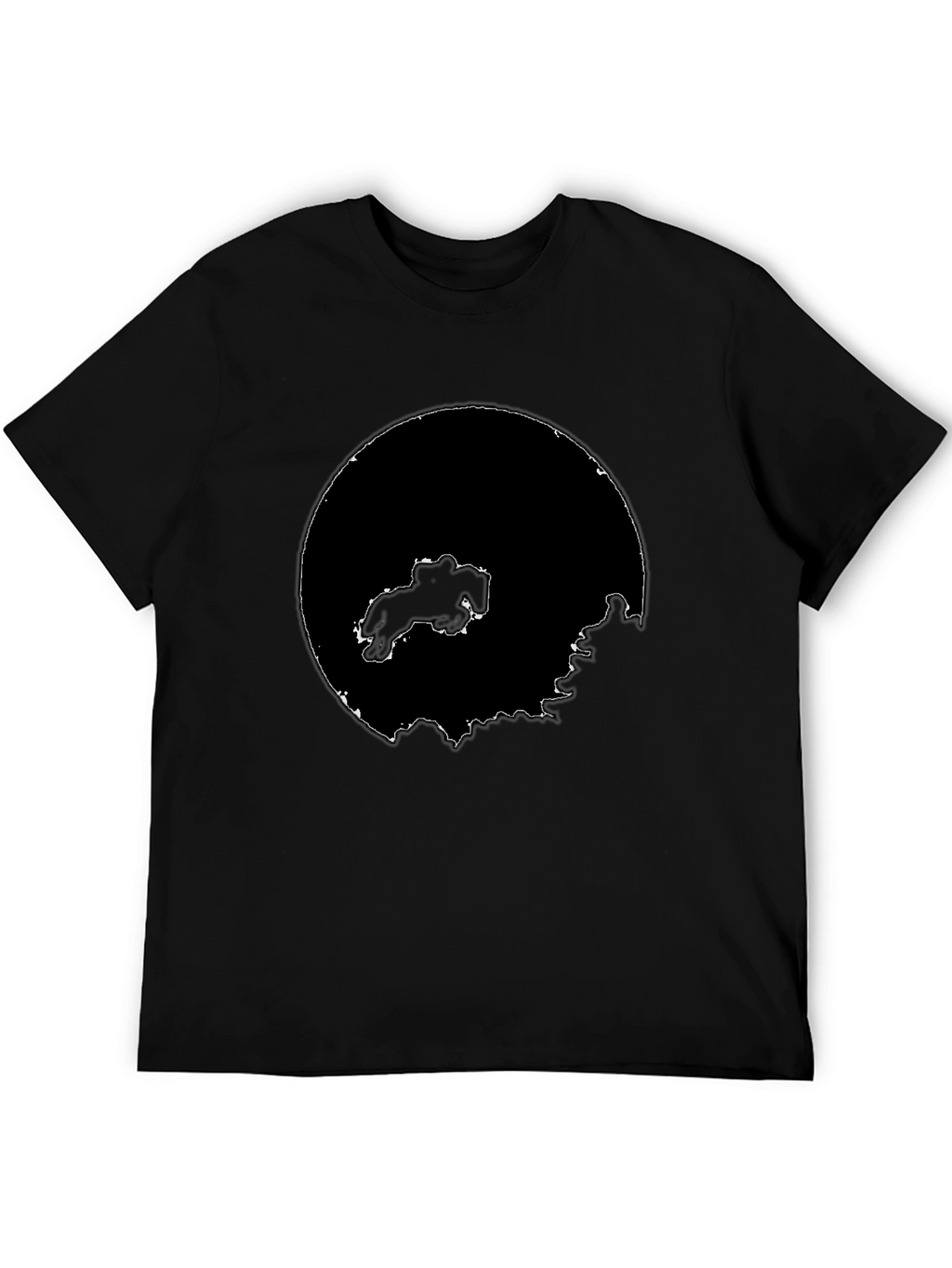 Abstract Graphic Black Tee