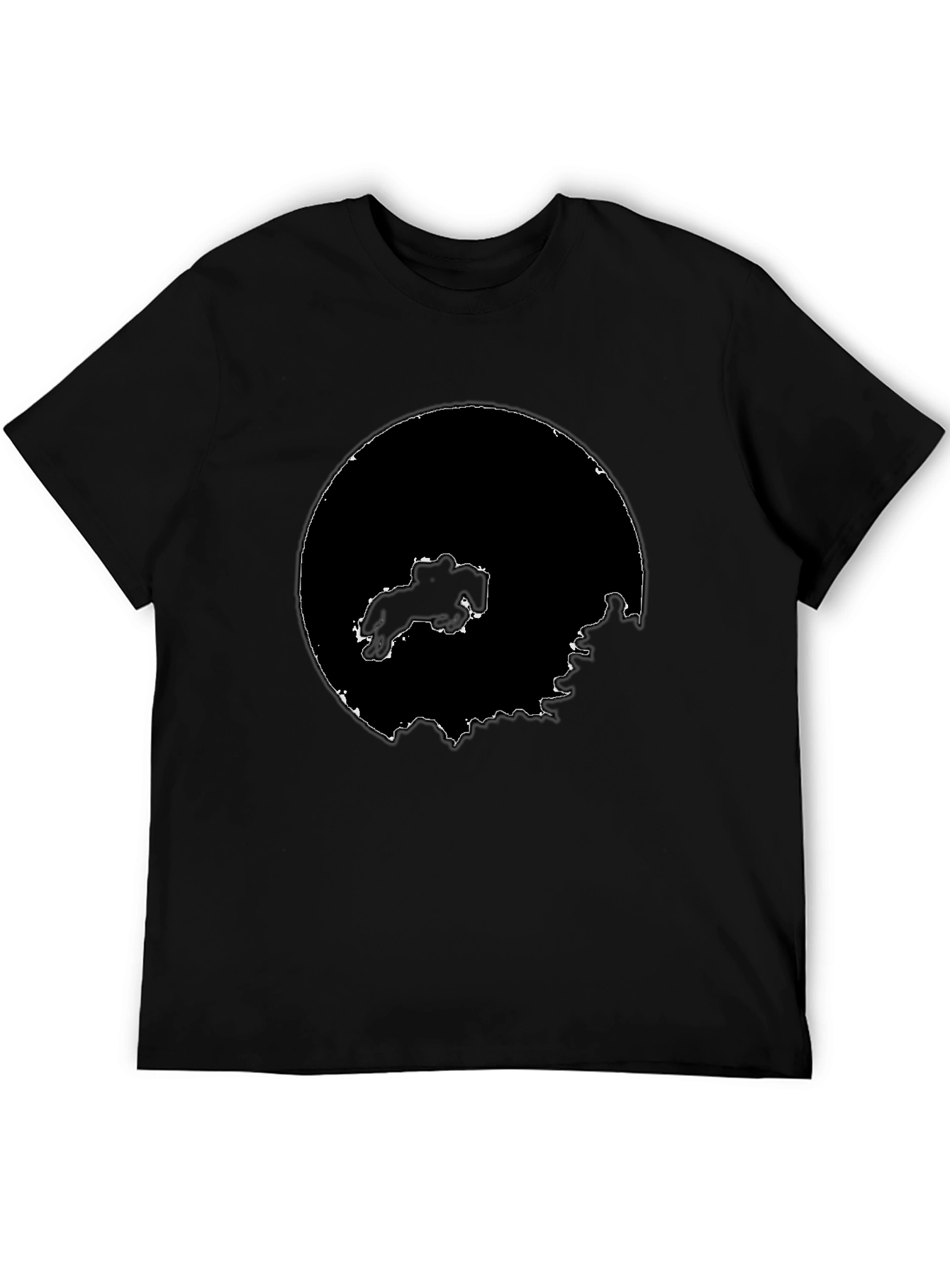 Abstract Graphic Black Tee