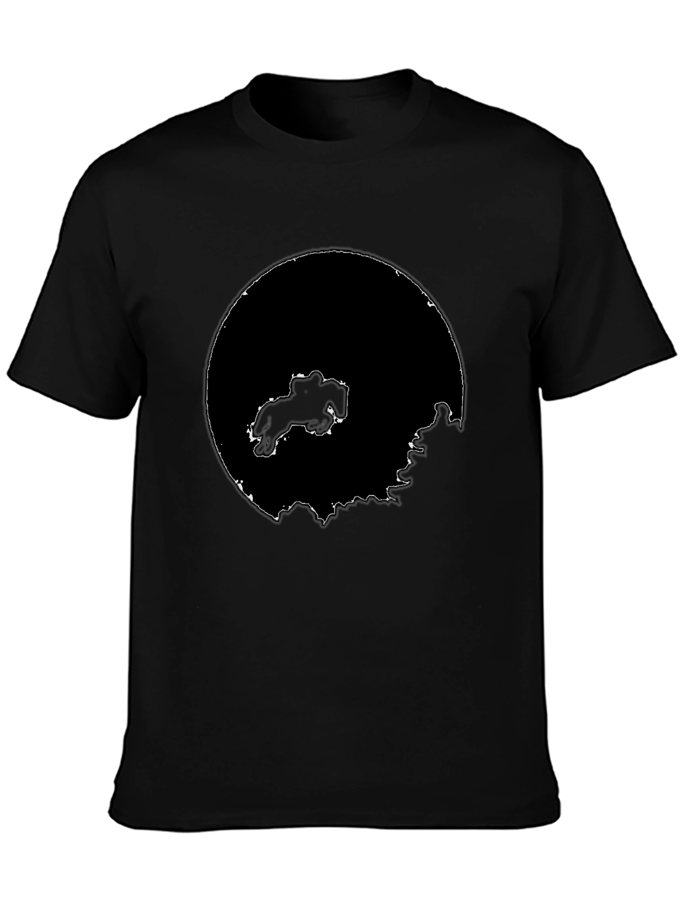 Abstract Graphic Black Tee