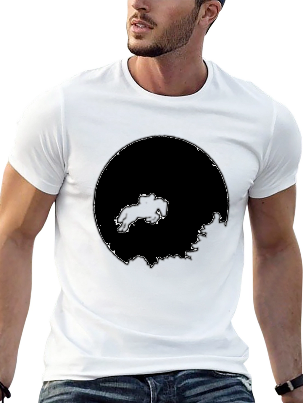 Abstract Graphic Black Tee