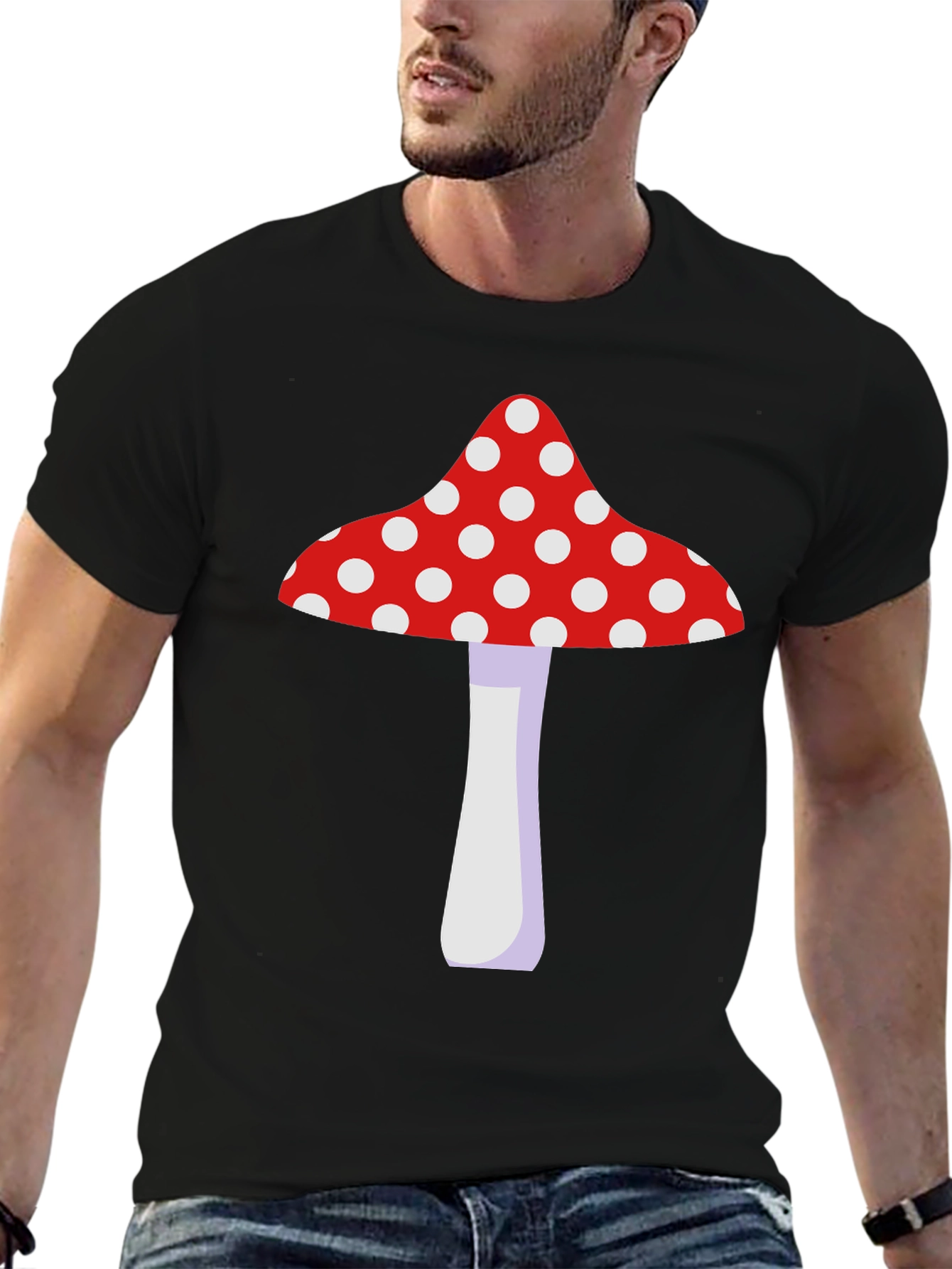 Mushroom Graphic Tee - Fun Novelty T-Shirt