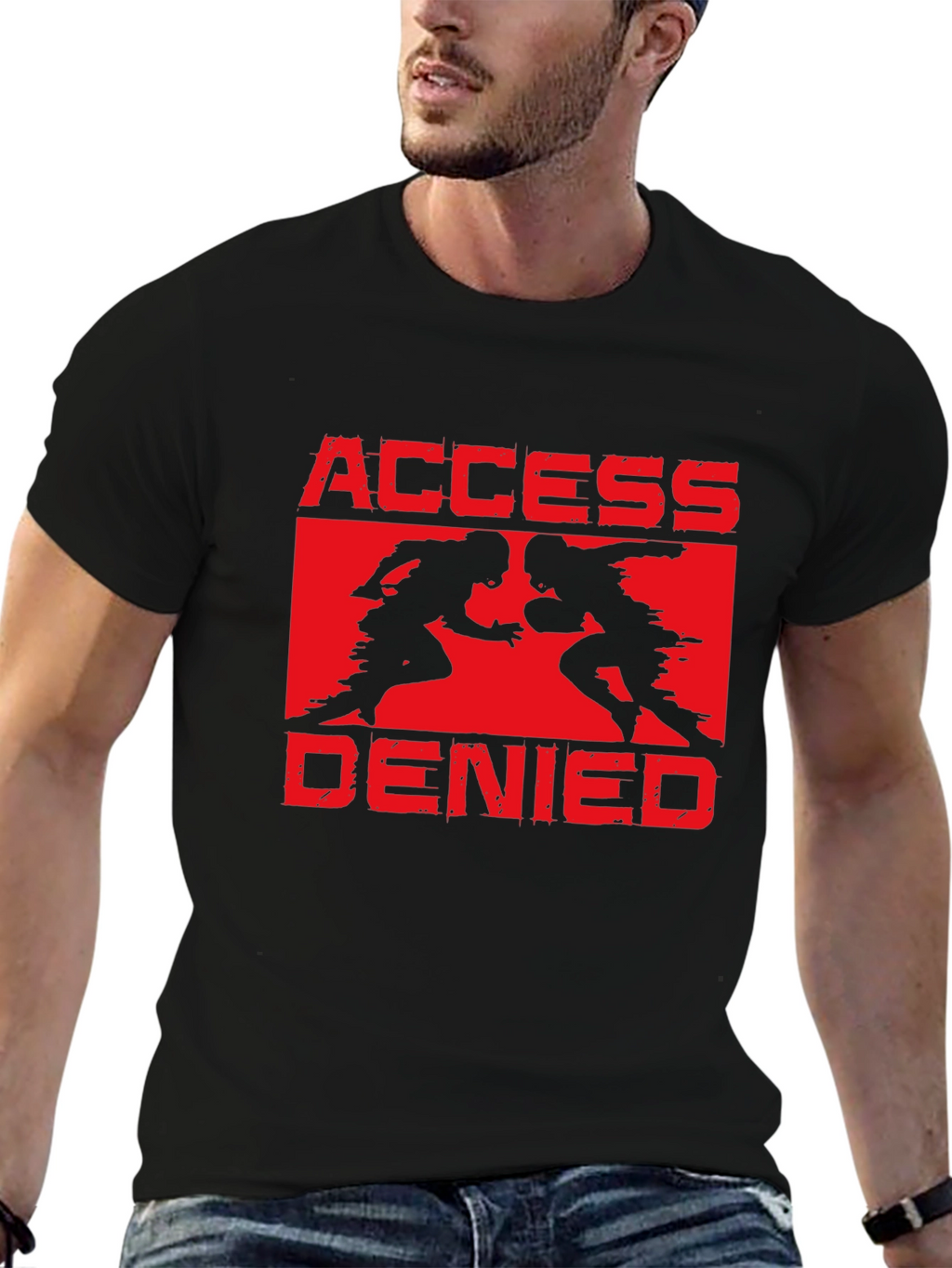 Access Denied Football Graphic T-Shirt
