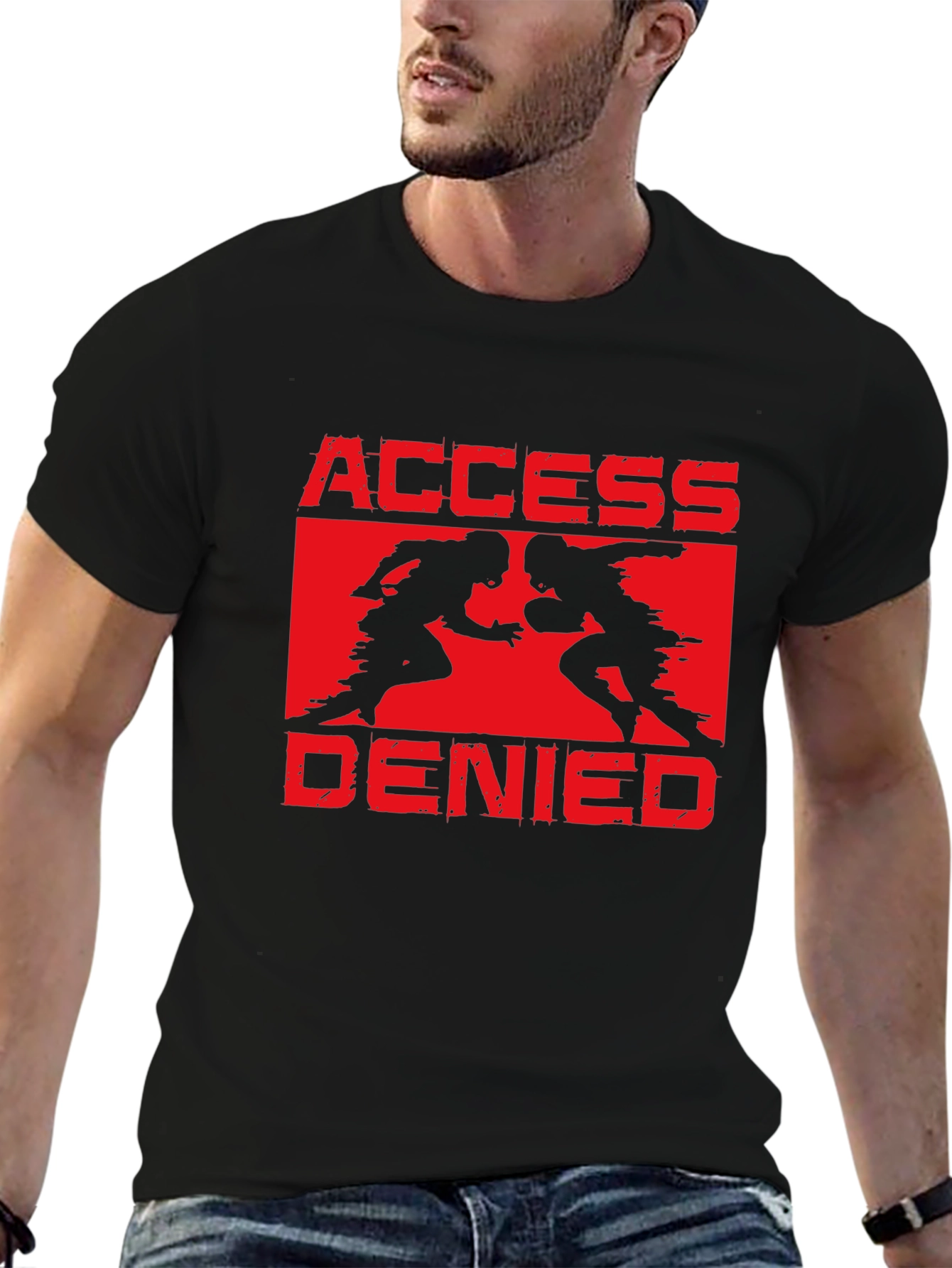 Access Denied Football Graphic T-Shirt