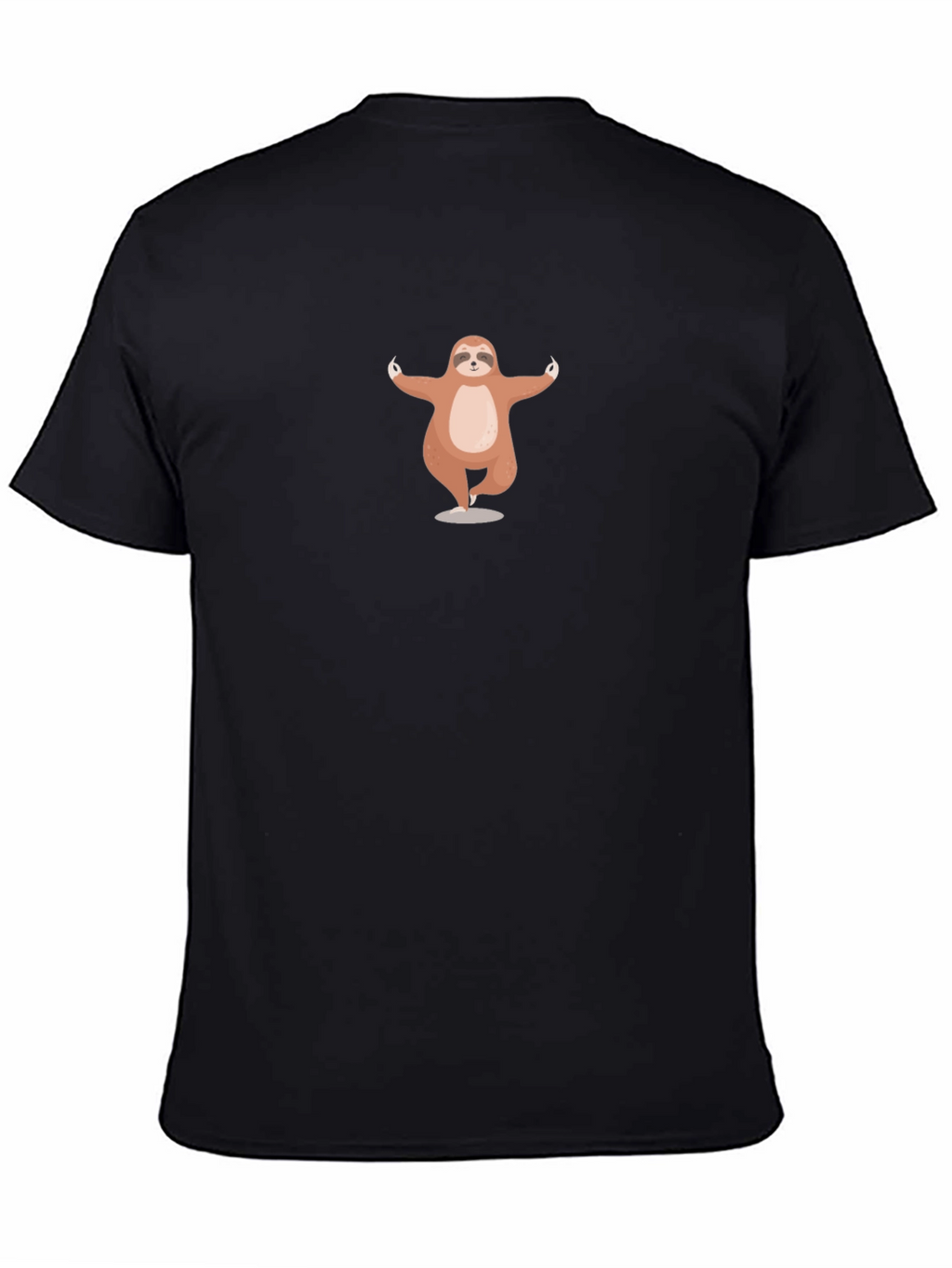 Yoga Sloth Tee - Black Casual T-Shirt