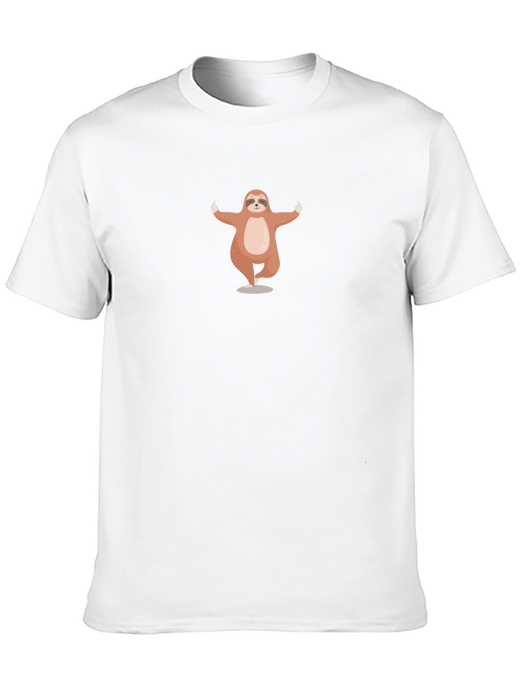 Yoga Sloth Tee - Black Casual T-Shirt