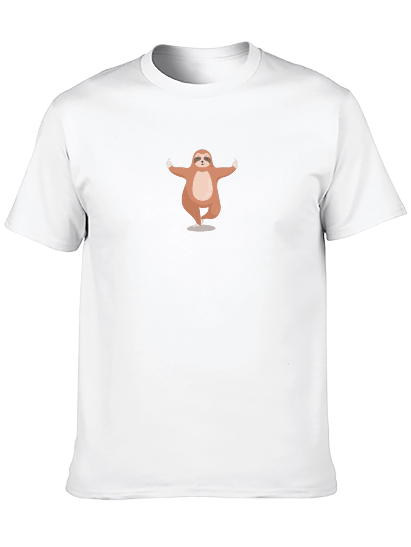 Yoga Sloth Tee - Black Casual T-Shirt