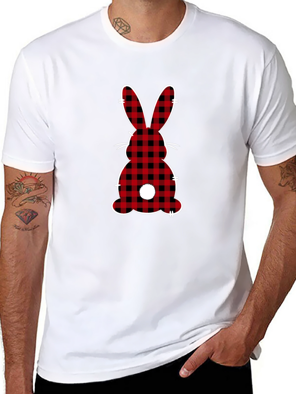 Red Plaid Bunny T-Shirt