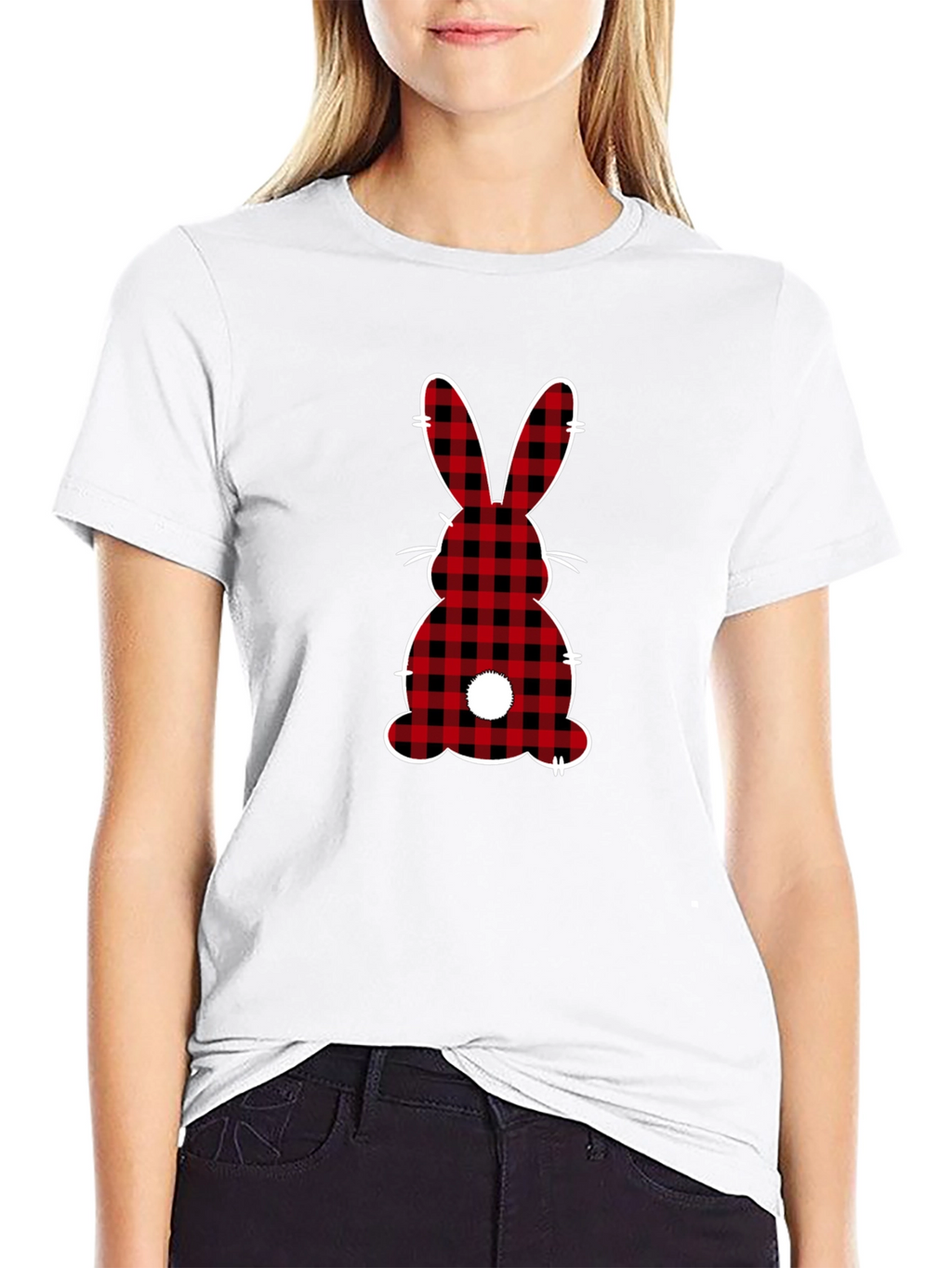 Red Plaid Bunny T-Shirt