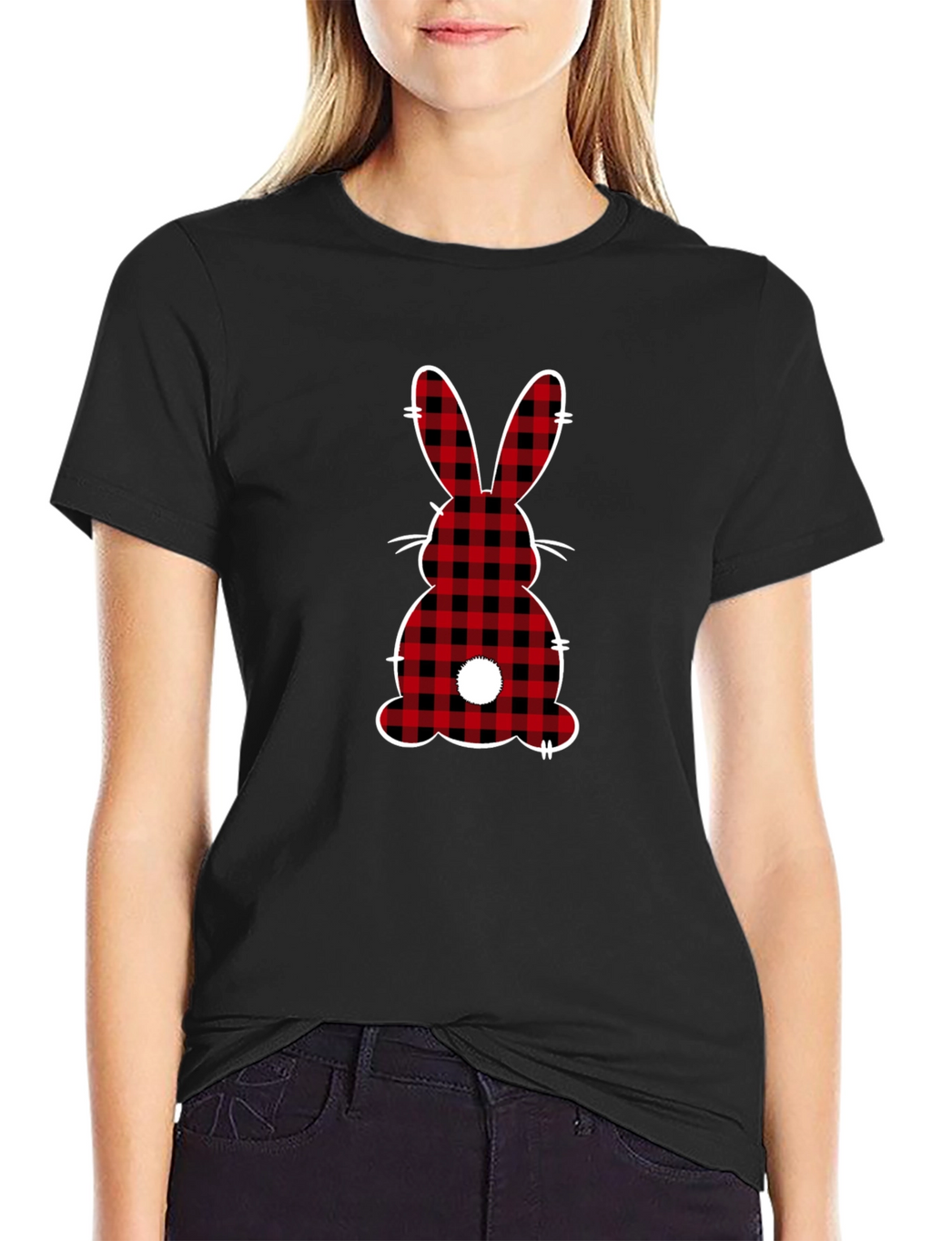 Red Plaid Bunny T-Shirt