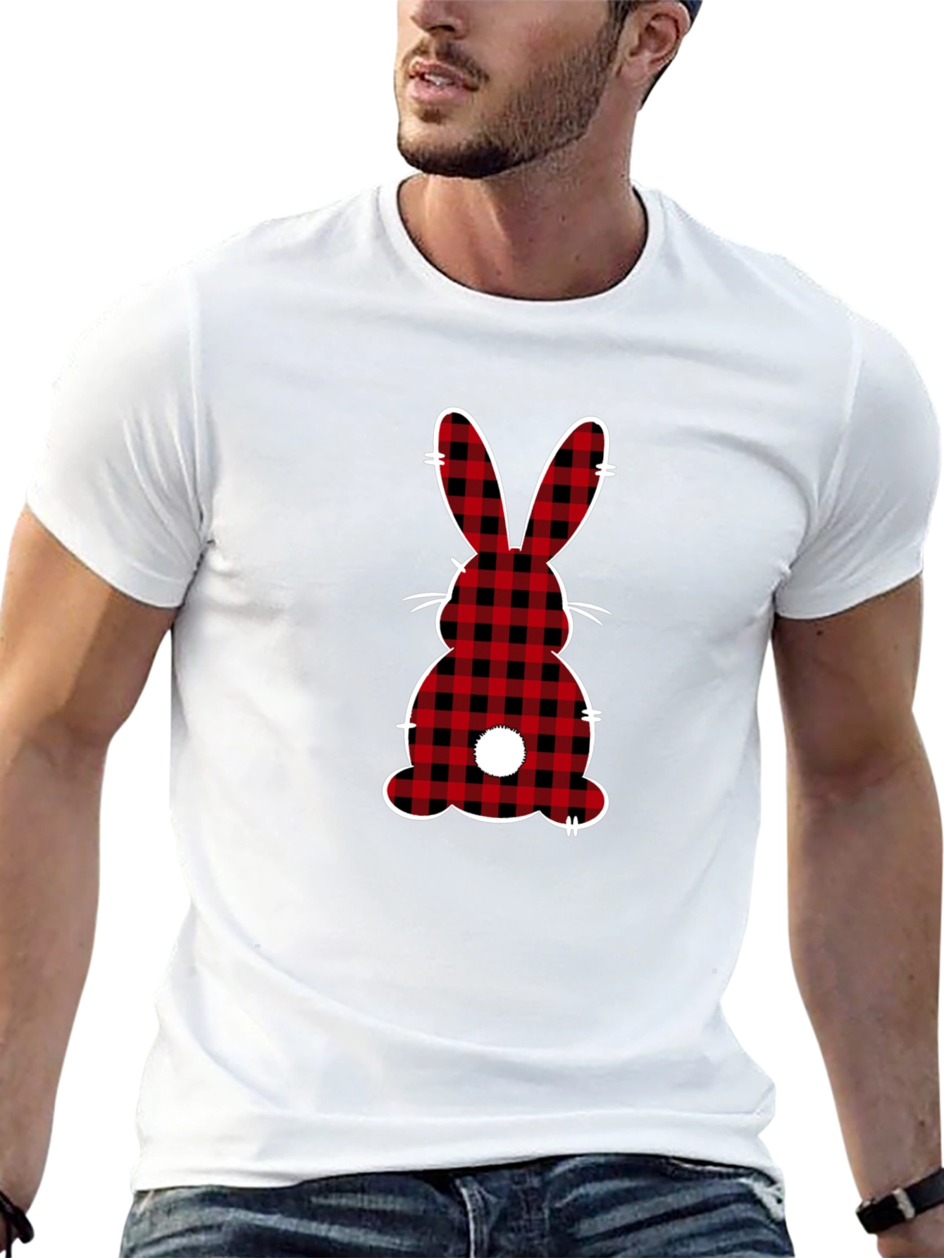 Red Plaid Bunny T-Shirt