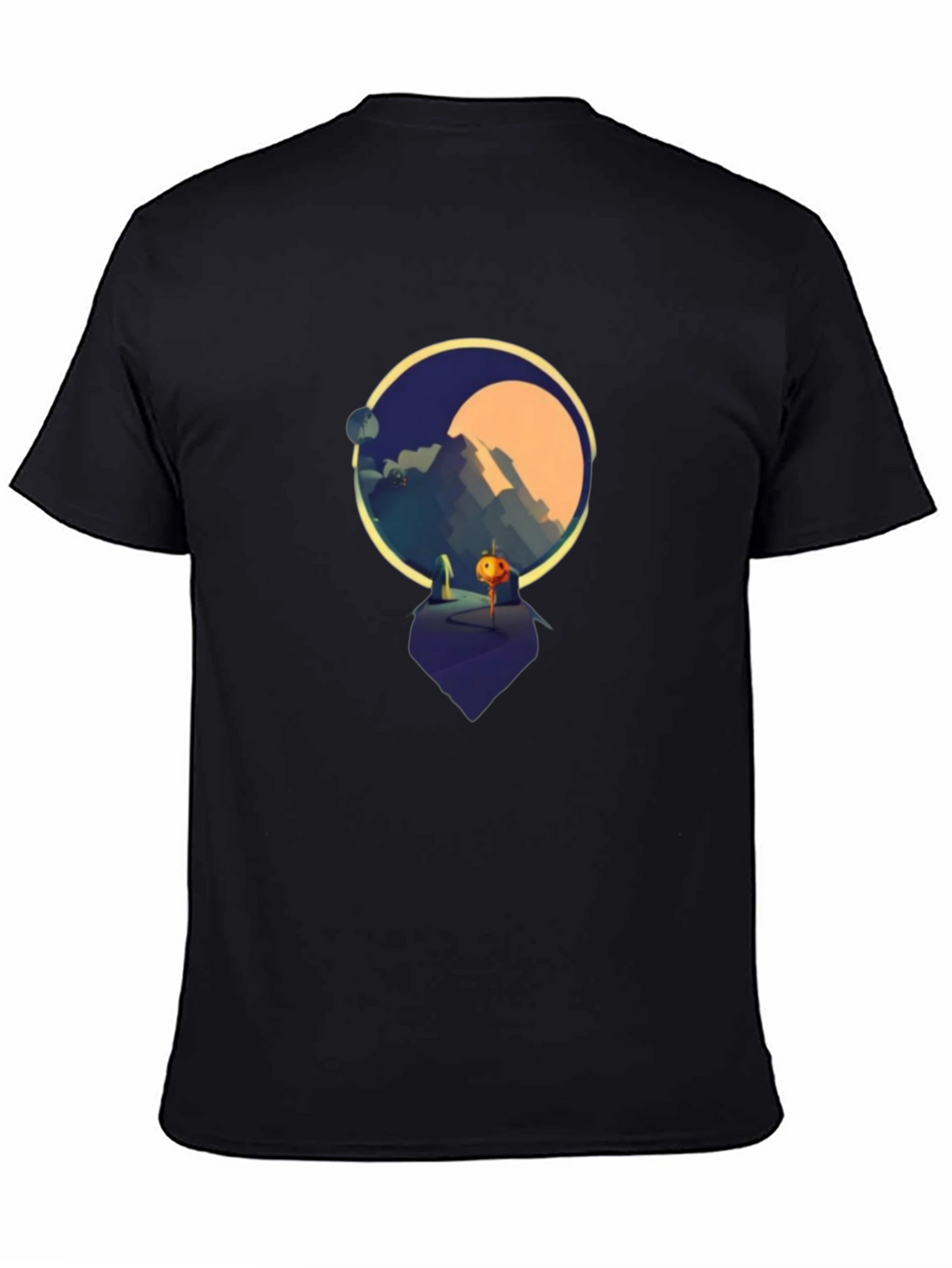 Geometric Landscape Graphic T-Shirt - Soft Cotton Blend