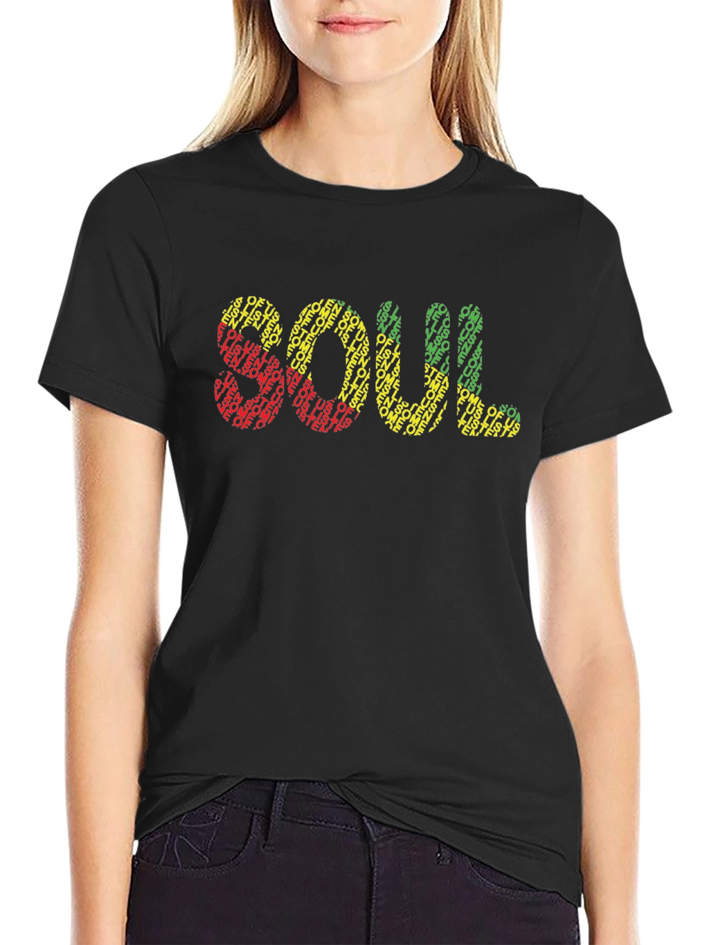 Soul Graphic Print Black T-Shirt