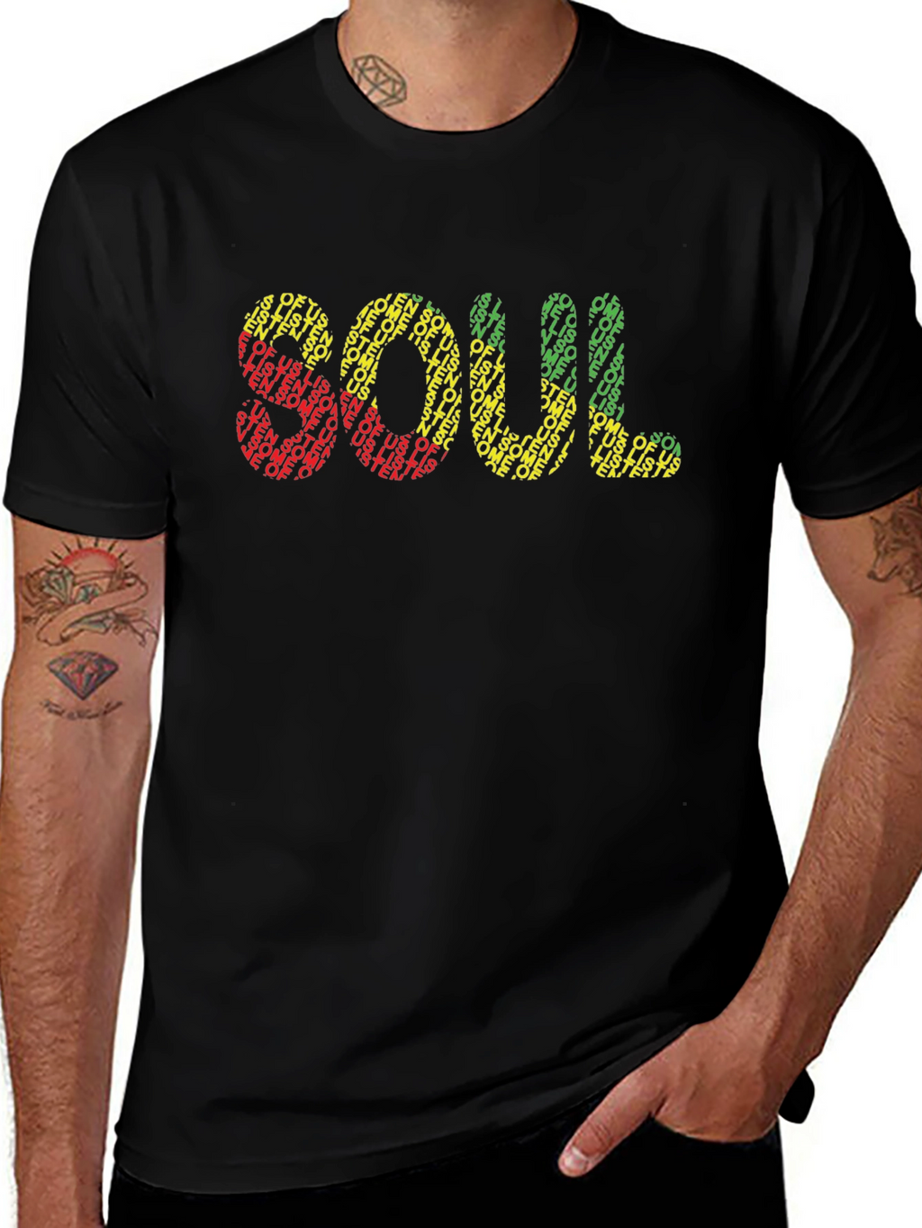 Soul Graphic Print Black T-Shirt