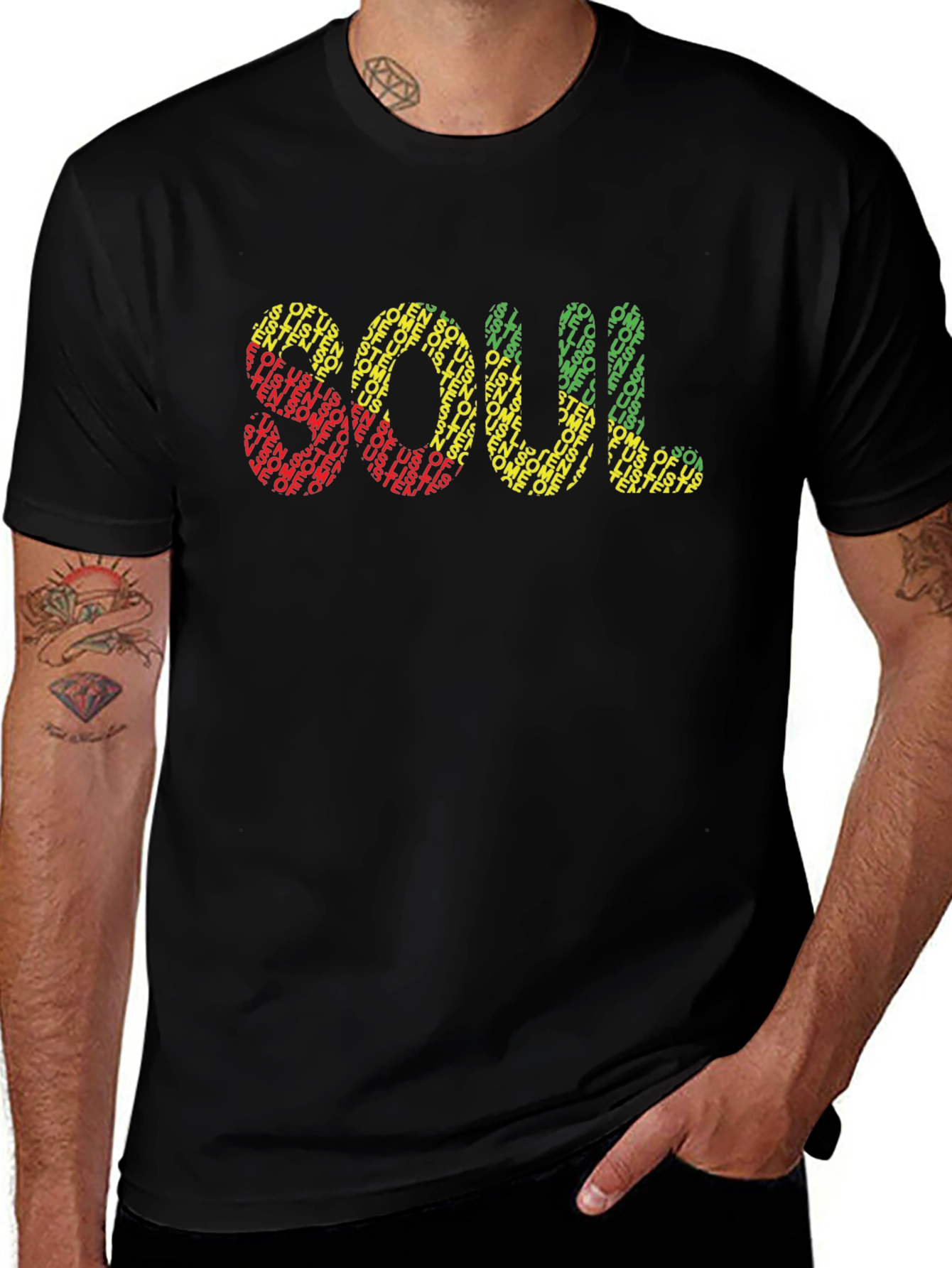 Soul Graphic Print Black T-Shirt
