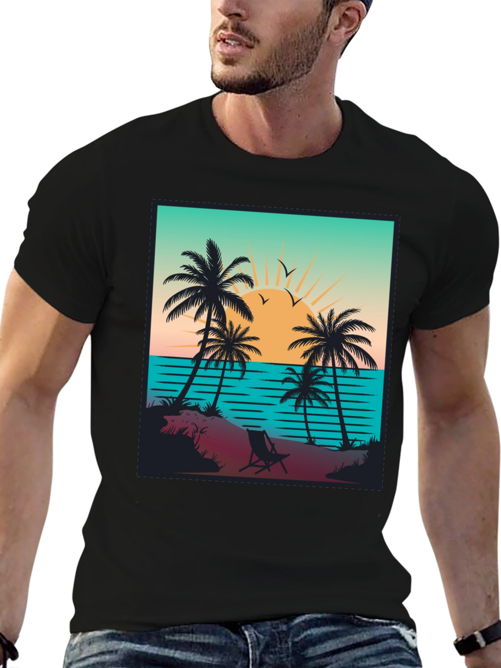 Sunset Beach Graphic Tee - Island Vibes