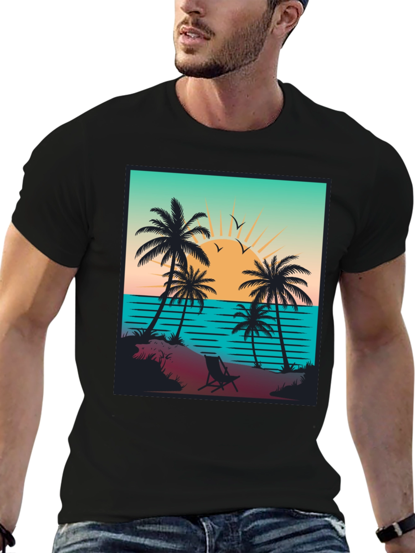 Sunset Beach Graphic Tee - Island Vibes