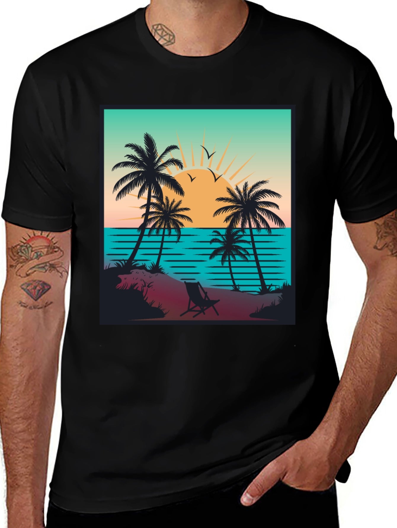 Sunset Beach Graphic Tee - Island Vibes