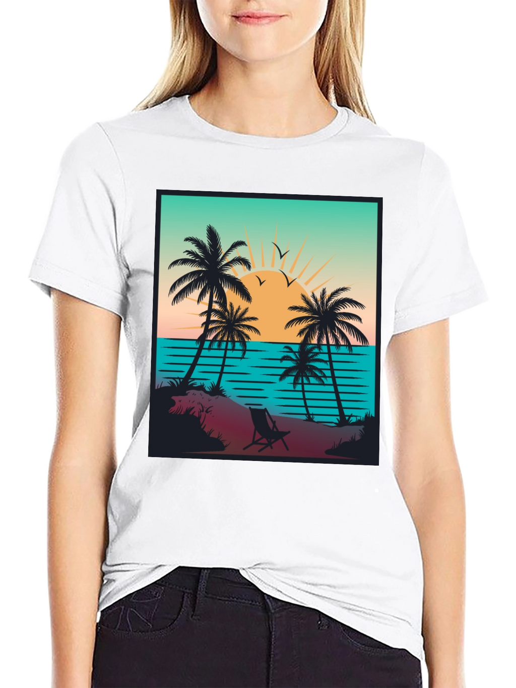 Sunset Beach Graphic Tee - Island Vibes