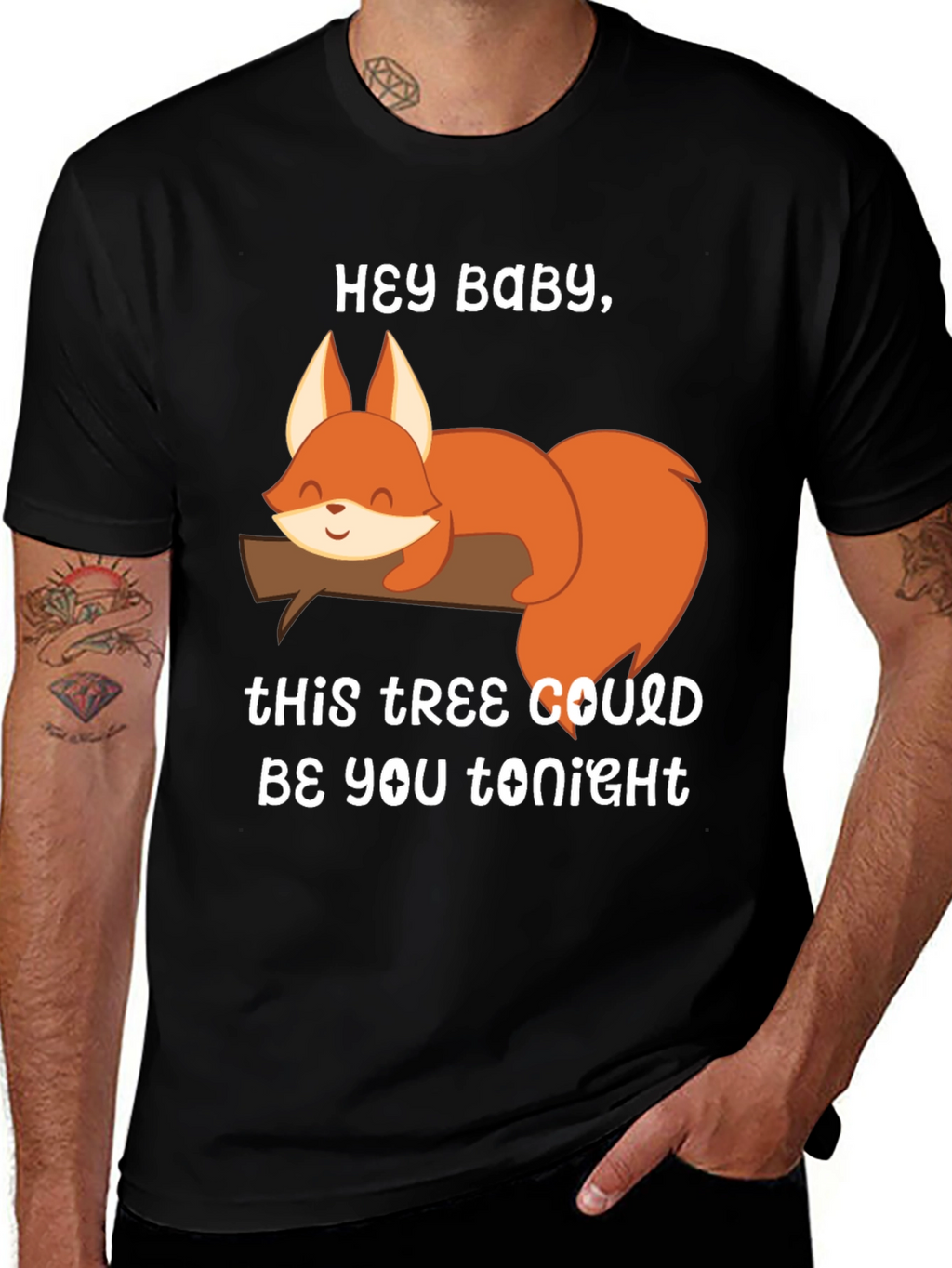Hey Baby Squirrel T-Shirt - Funny Graphic Tee