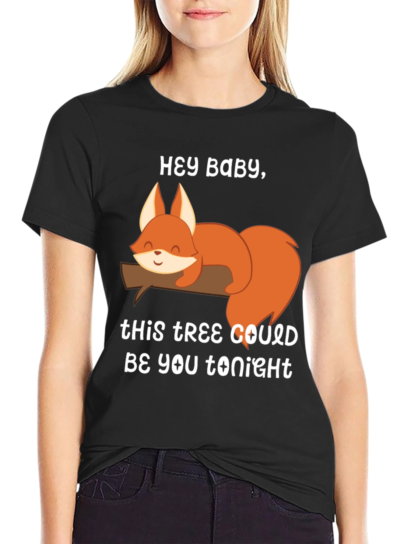 Hey Baby Squirrel T-Shirt - Funny Graphic Tee