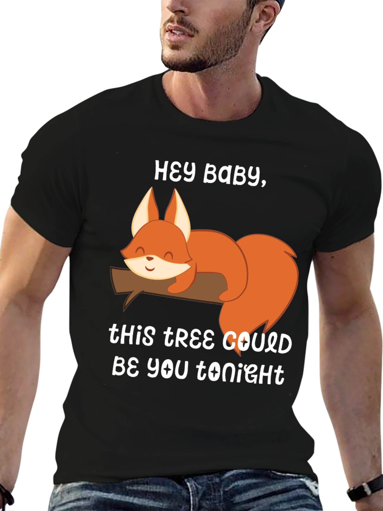 Hey Baby Squirrel T-Shirt - Funny Graphic Tee