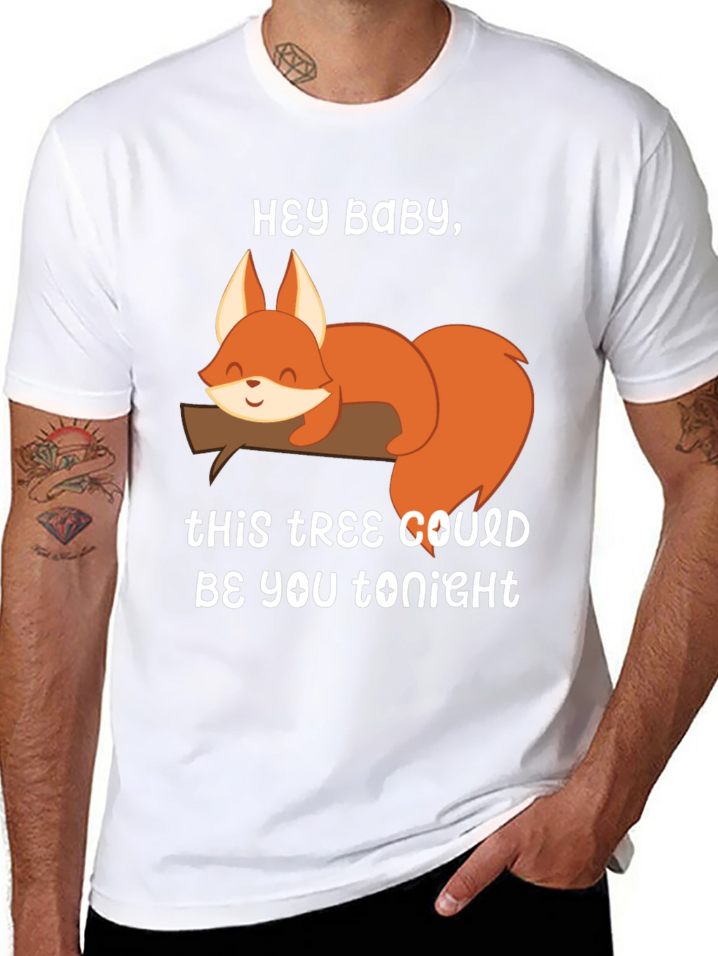 Hey Baby Squirrel T-Shirt - Funny Graphic Tee