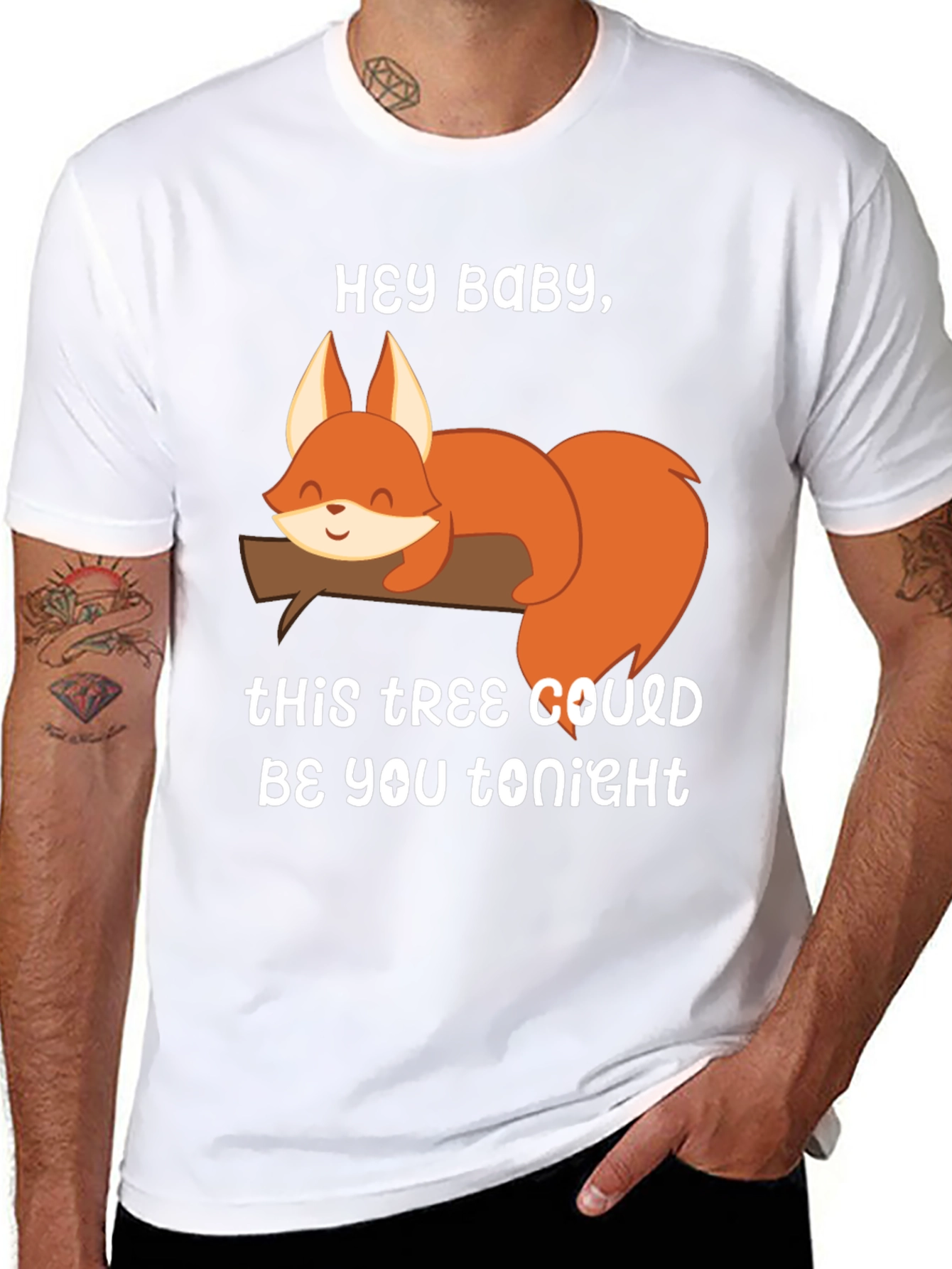 Hey Baby Squirrel T-Shirt - Funny Graphic Tee