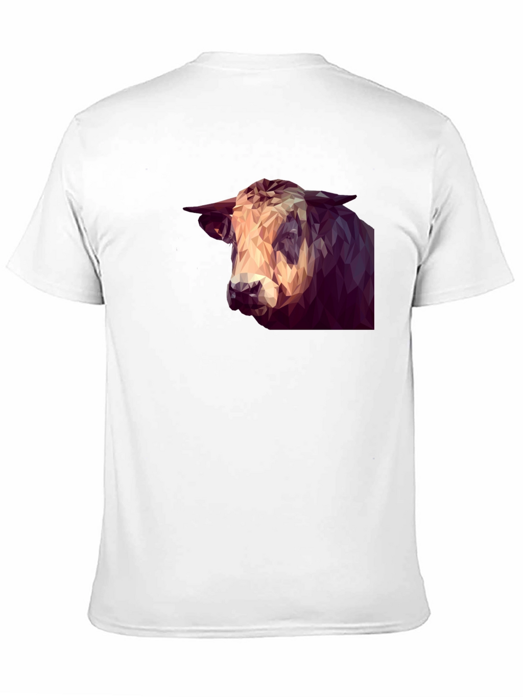 Geometric Bull Graphic Tee - Modern Animal Print Shirt