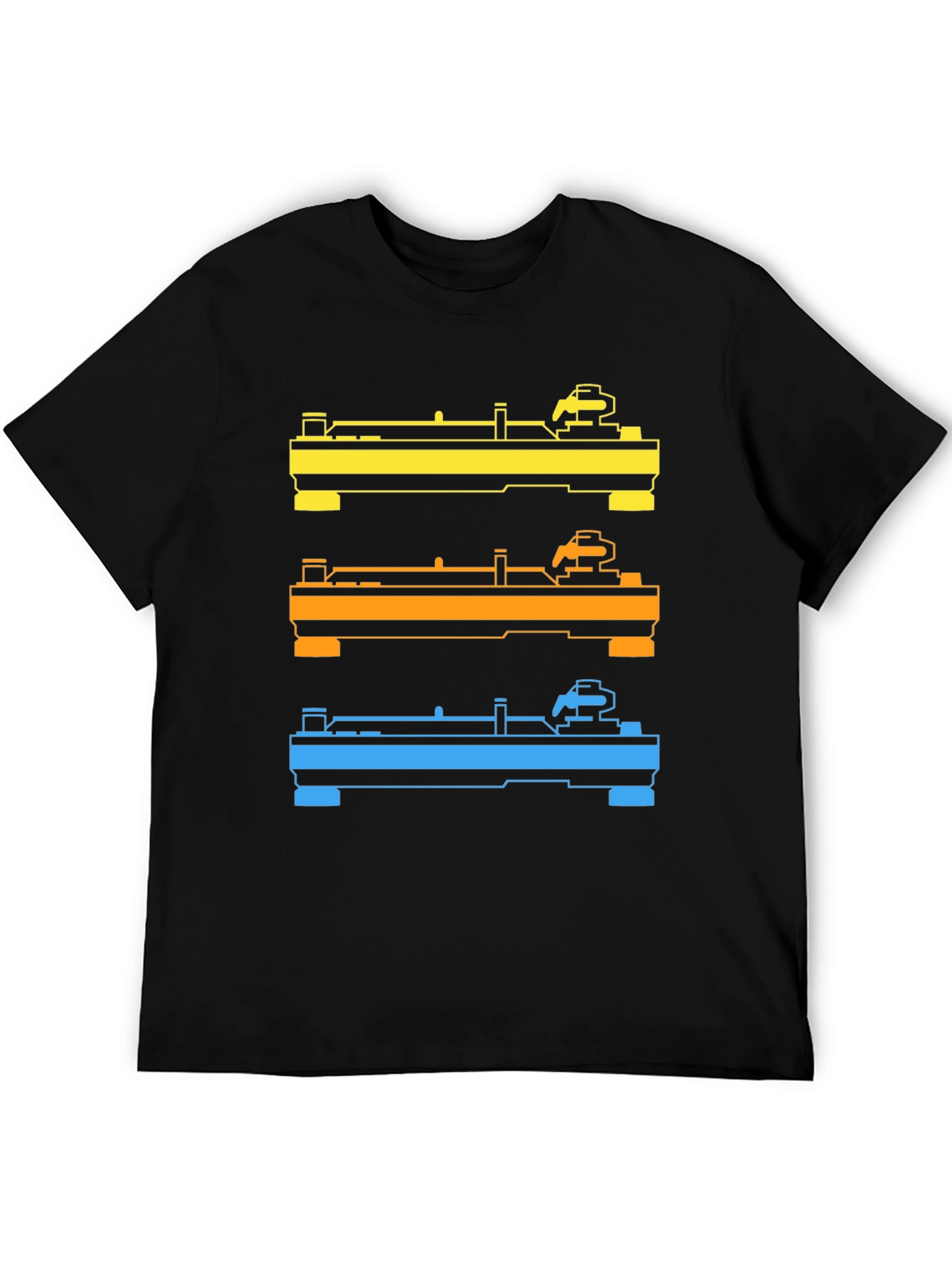 DJ Turntable T-Shirt - Colorful Vinyl Graphic