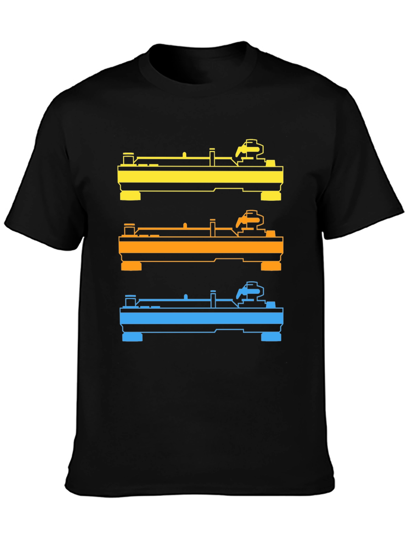 DJ Turntable T-Shirt - Colorful Vinyl Graphic