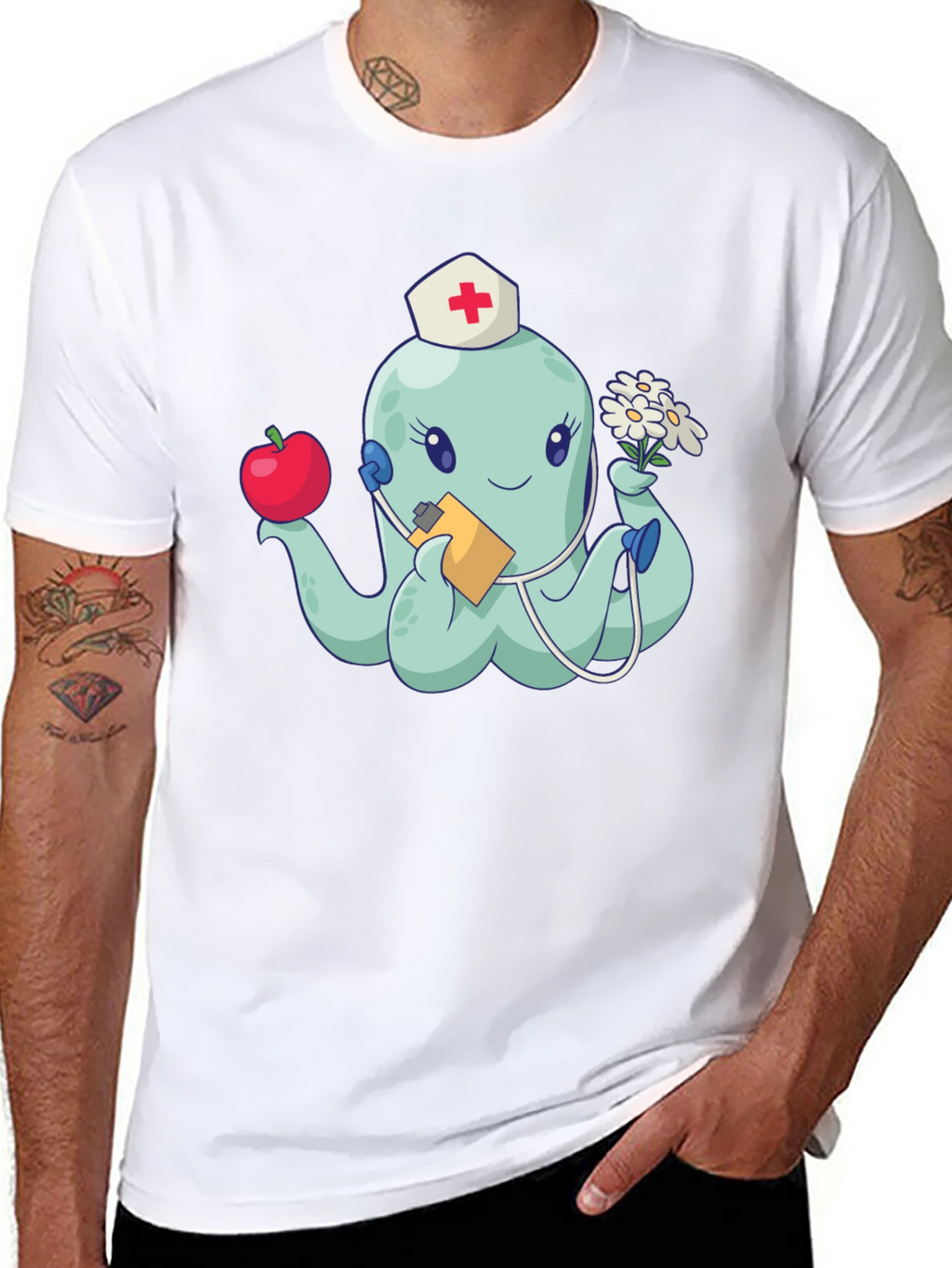 Octopus Nurse Graphic T-Shirt