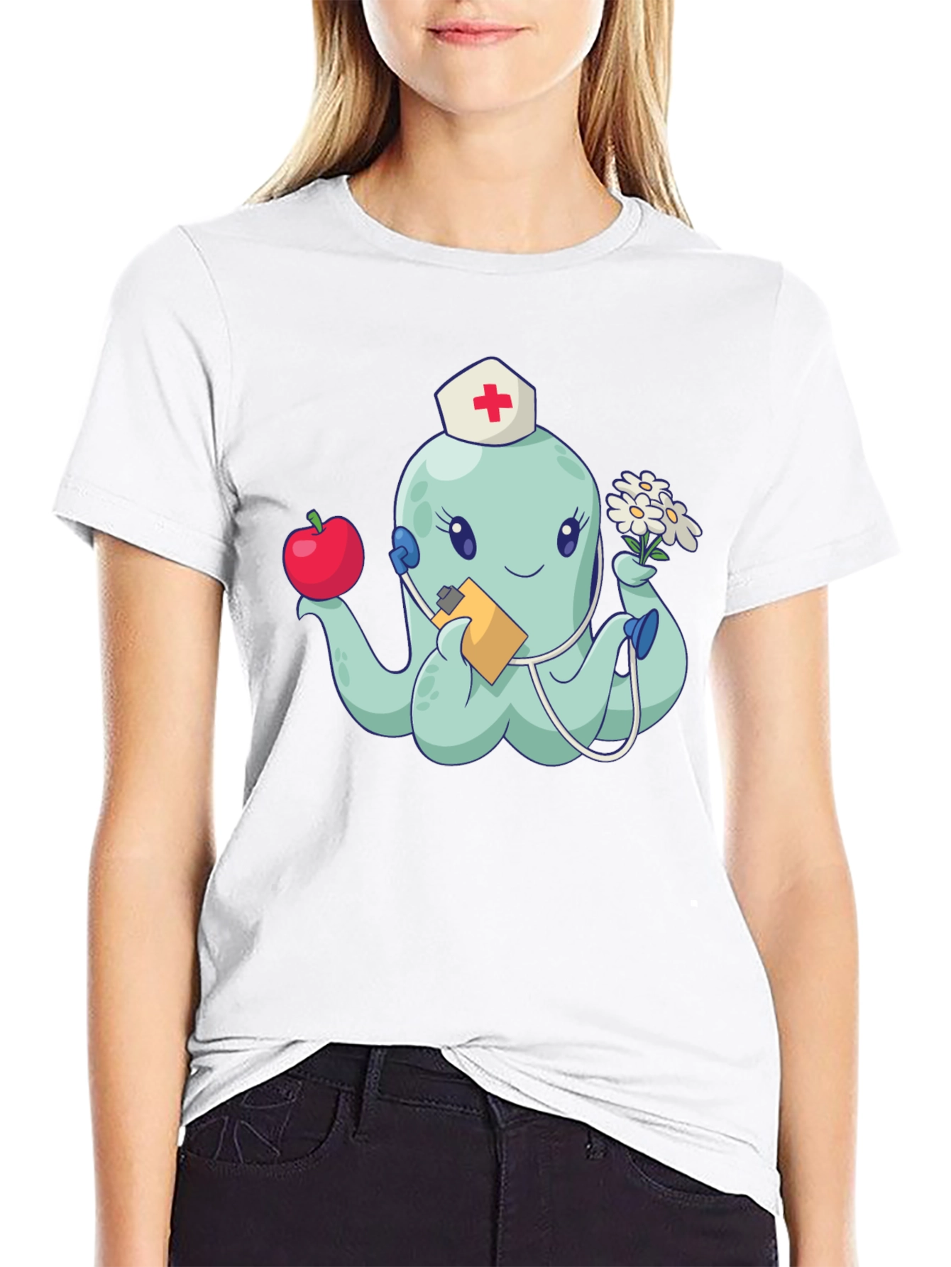 Octopus Nurse Graphic T-Shirt