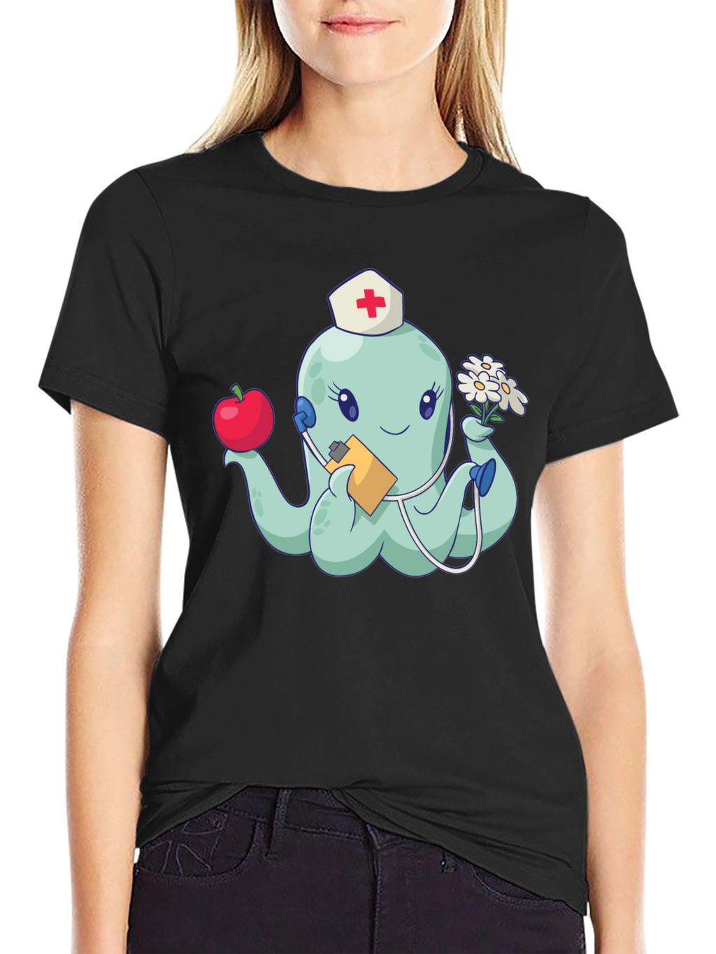 Octopus Nurse Graphic T-Shirt