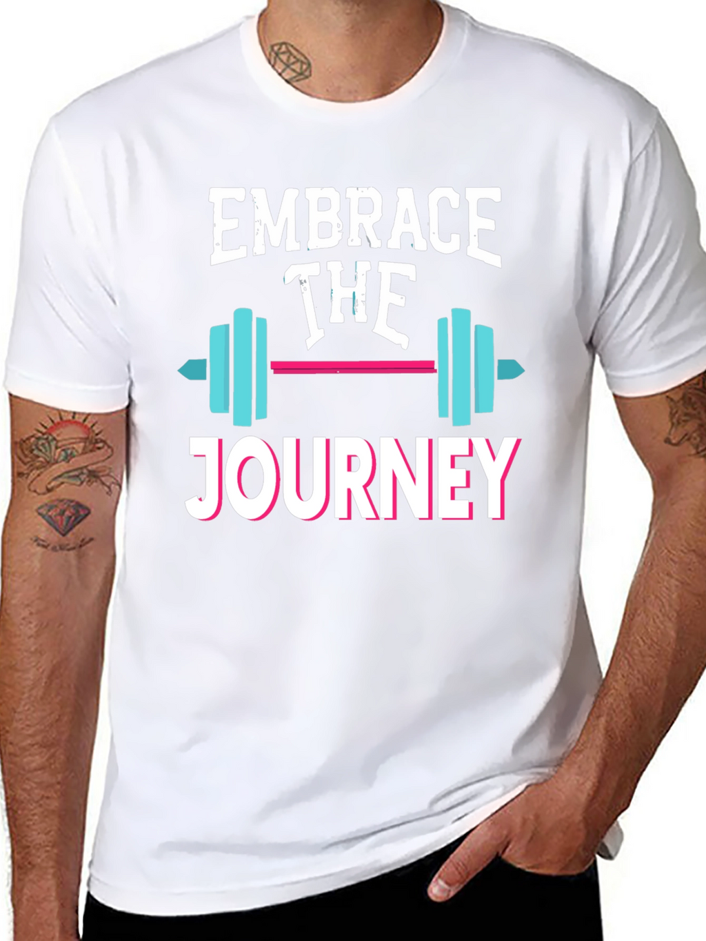 Embrace the Journey T-Shirt - Motivational Fitness Tee