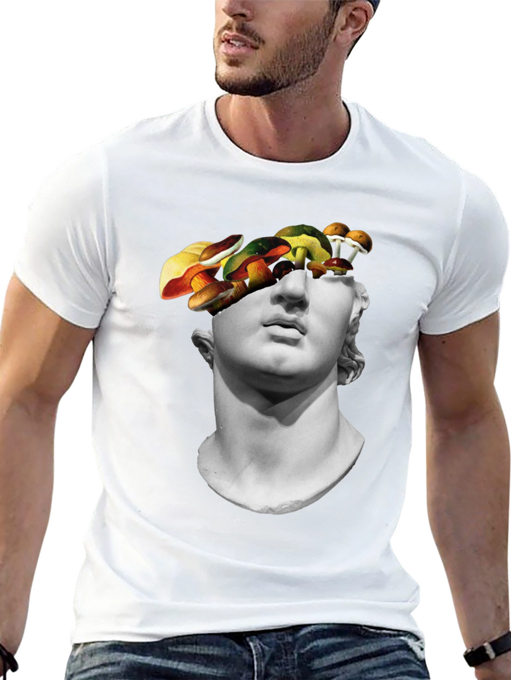 Surreal Statue Head T-Shirt