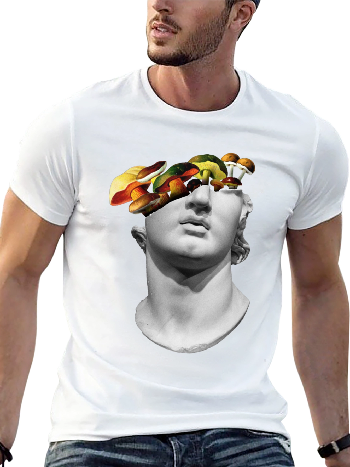 Surreal Statue Head T-Shirt
