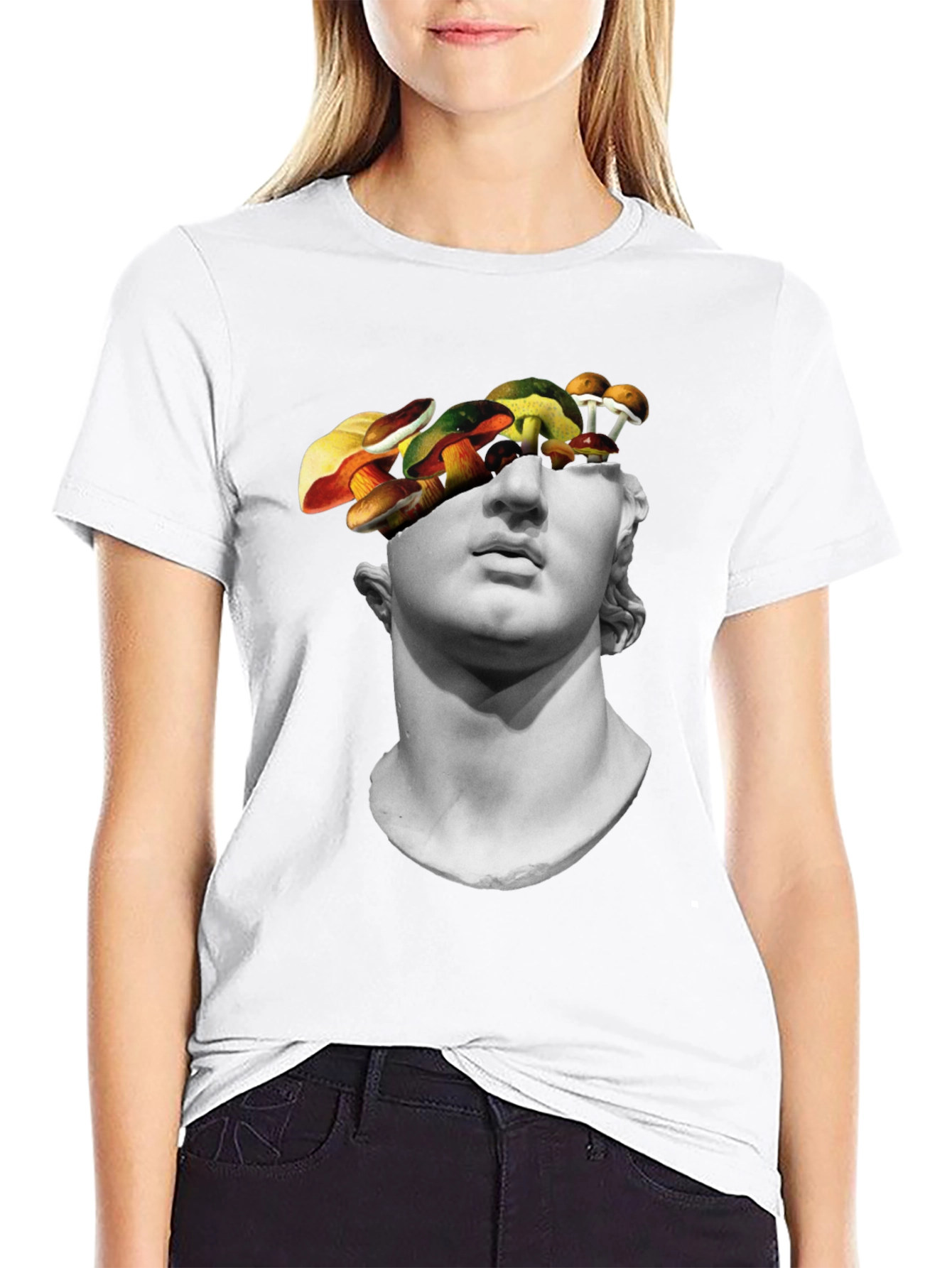Surreal Statue Head T-Shirt
