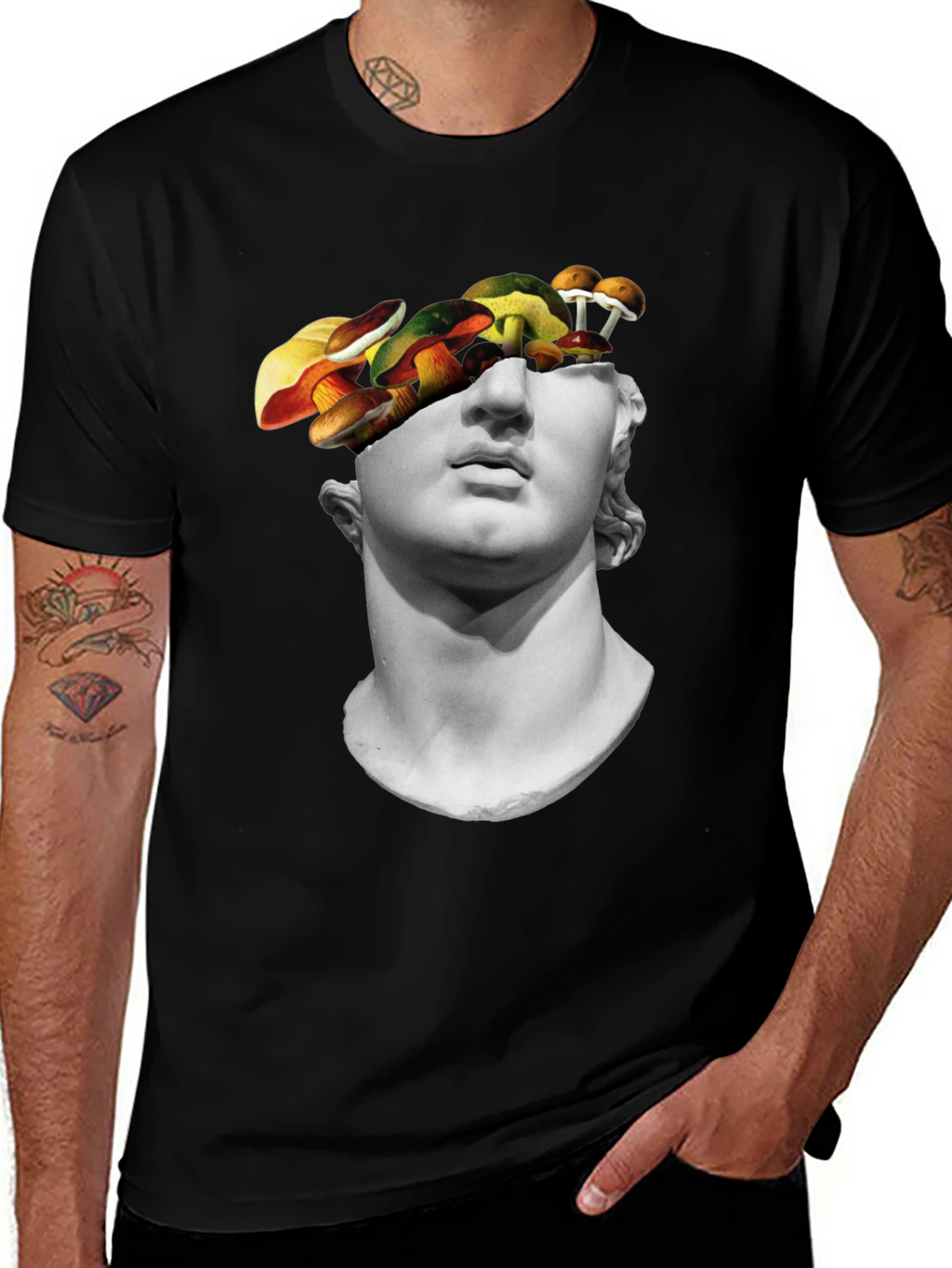 Surreal Statue Head T-Shirt