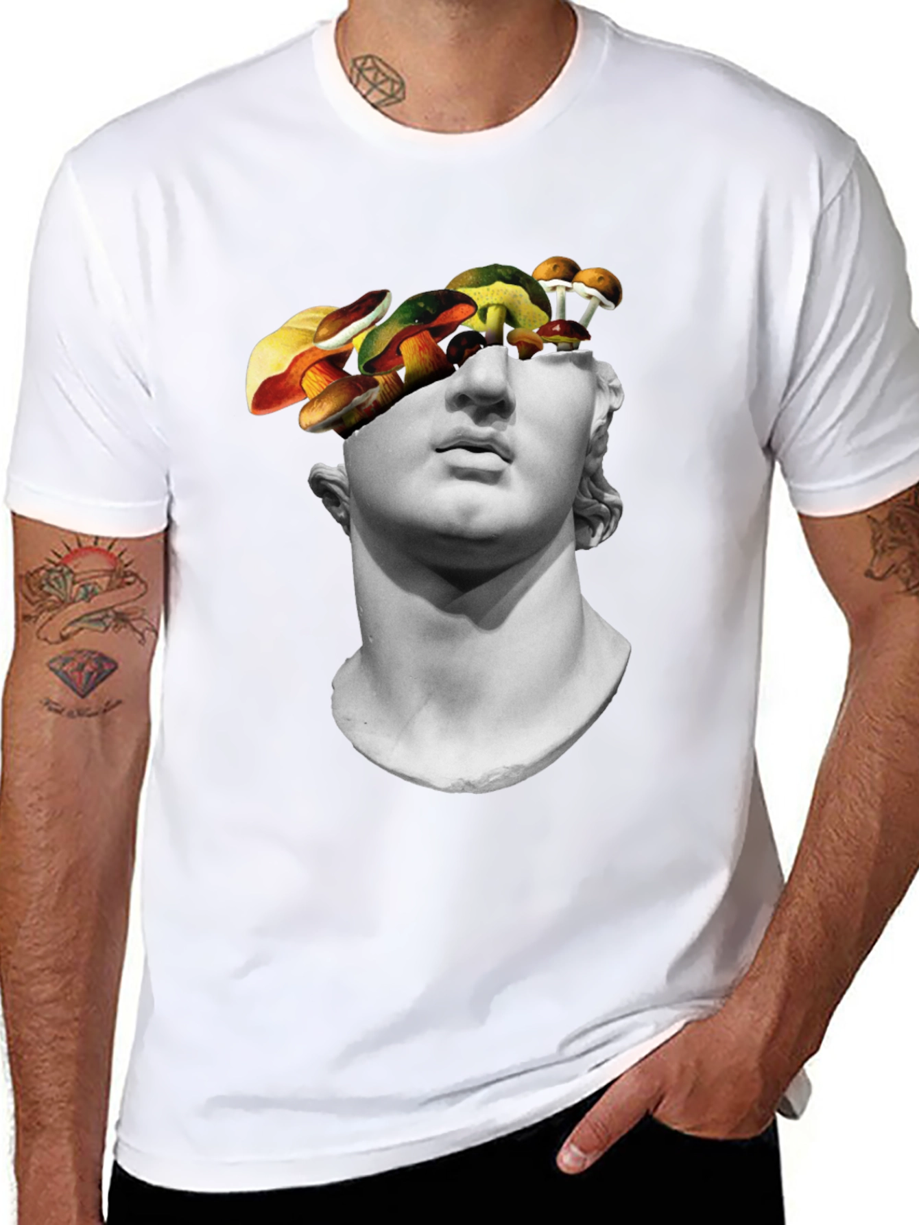 Surreal Statue Head T-Shirt