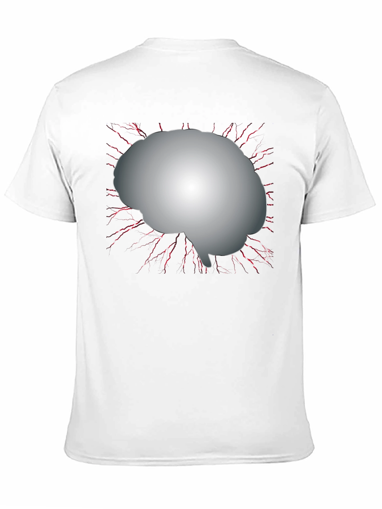 Brain Graphic Black T-Shirt - Think Different!