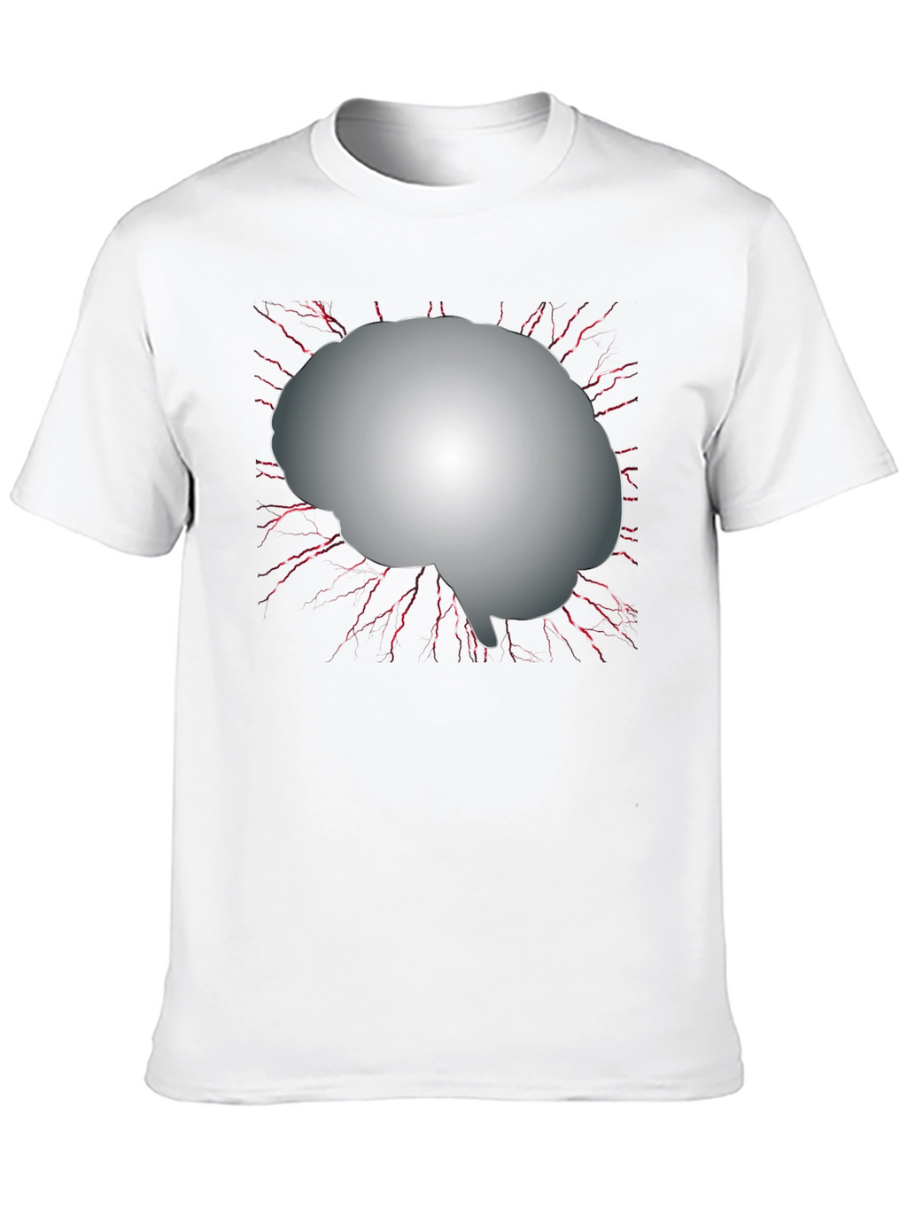 Brain Graphic Black T-Shirt - Think Different!