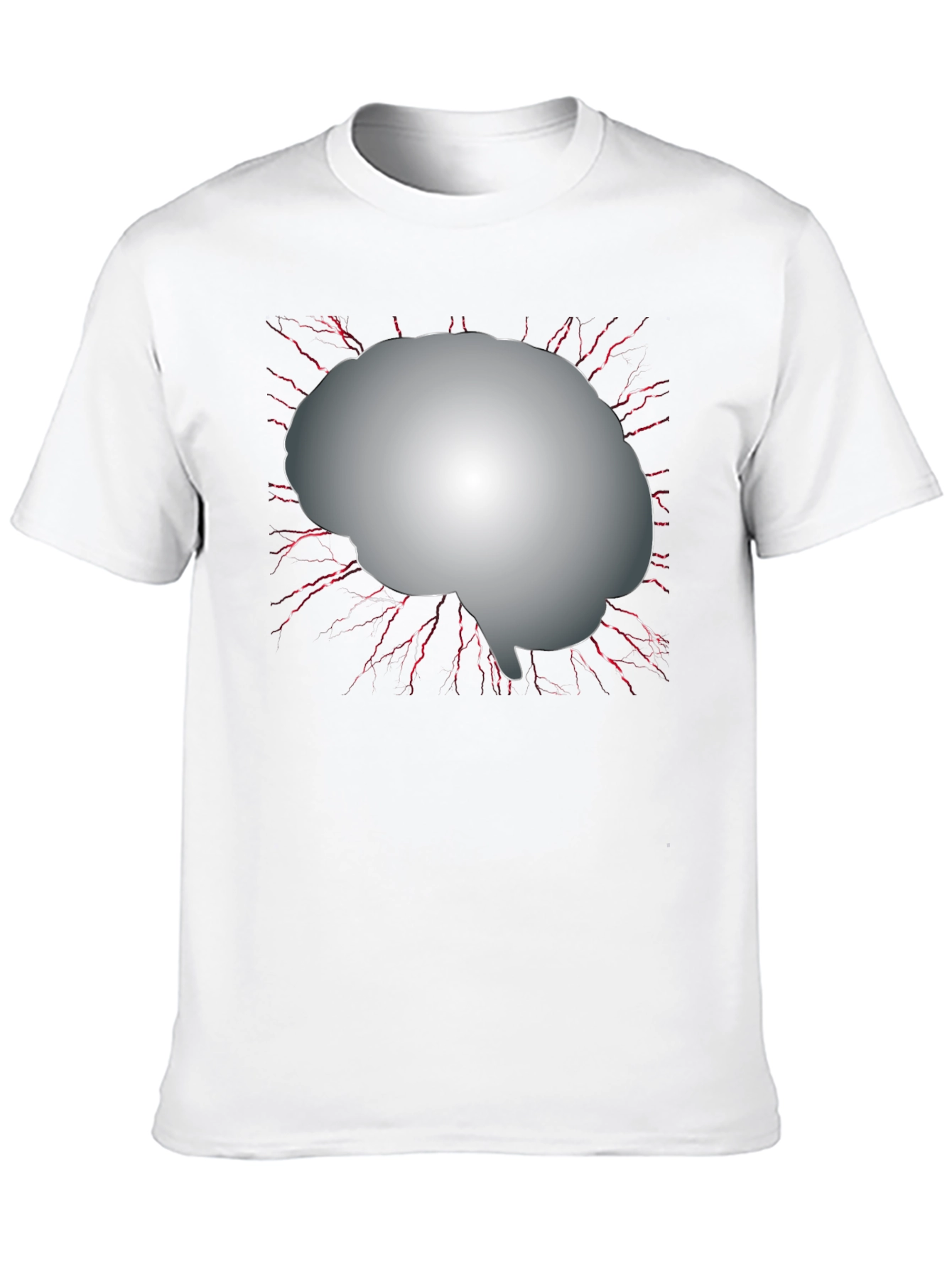 Brain Graphic Black T-Shirt - Think Different!