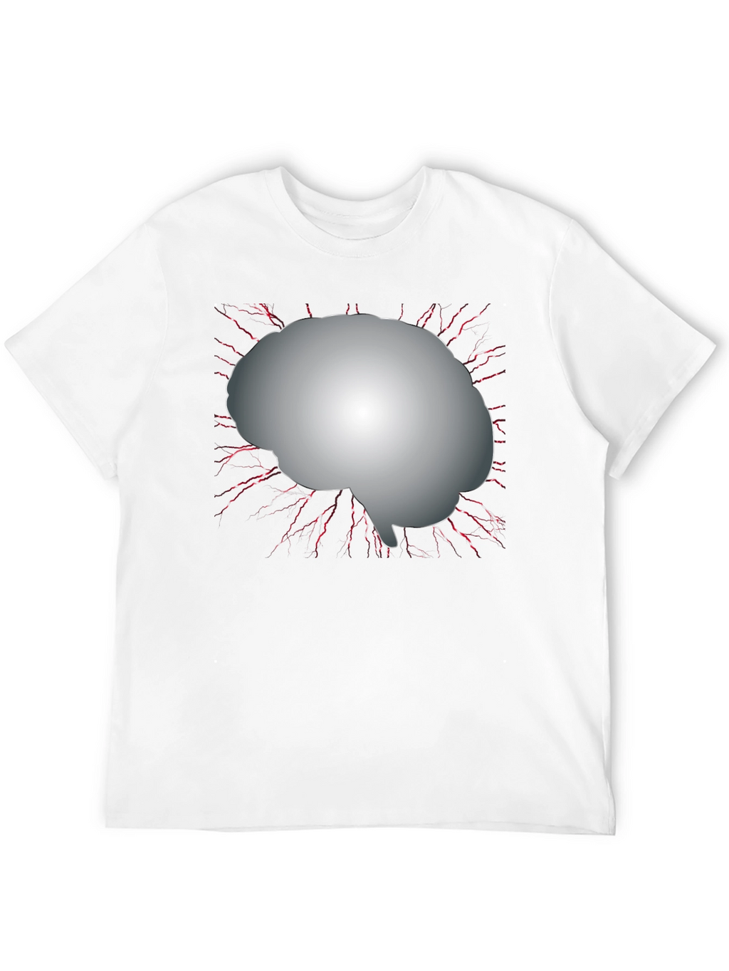 Brain Graphic Black T-Shirt - Think Different!