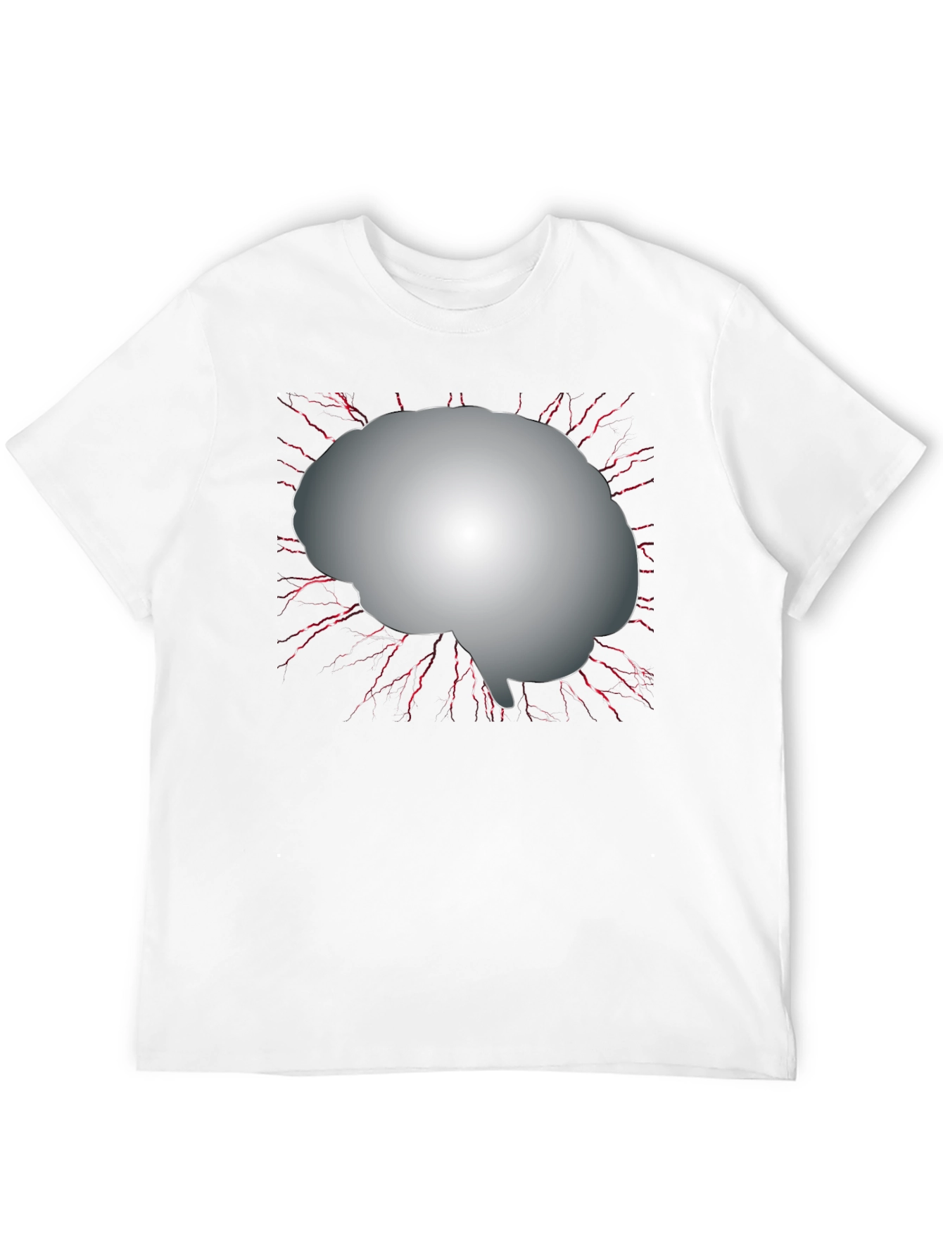 Brain Graphic Black T-Shirt - Think Different!