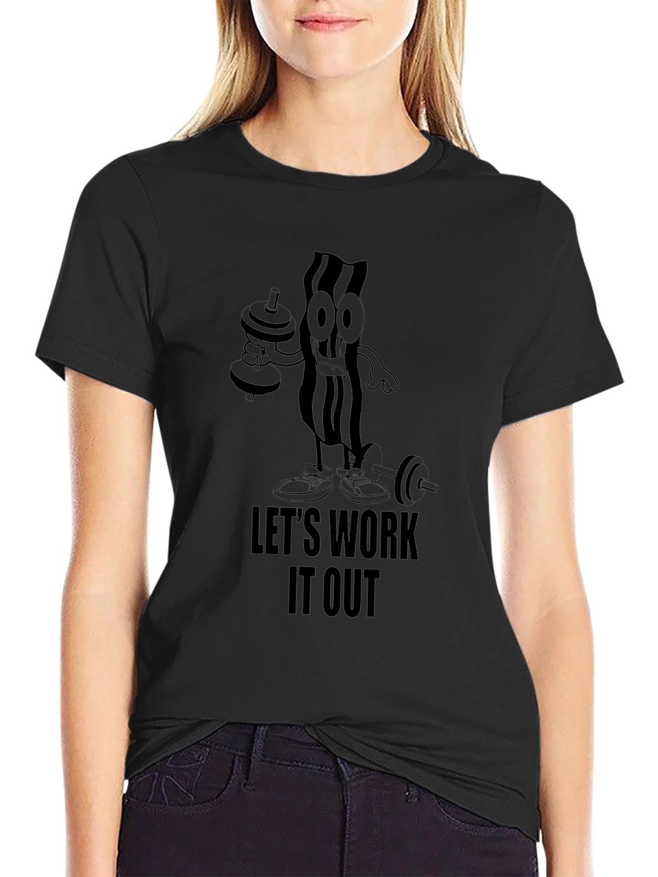 Workout Bacon T-Shirt - Lets Work It Out