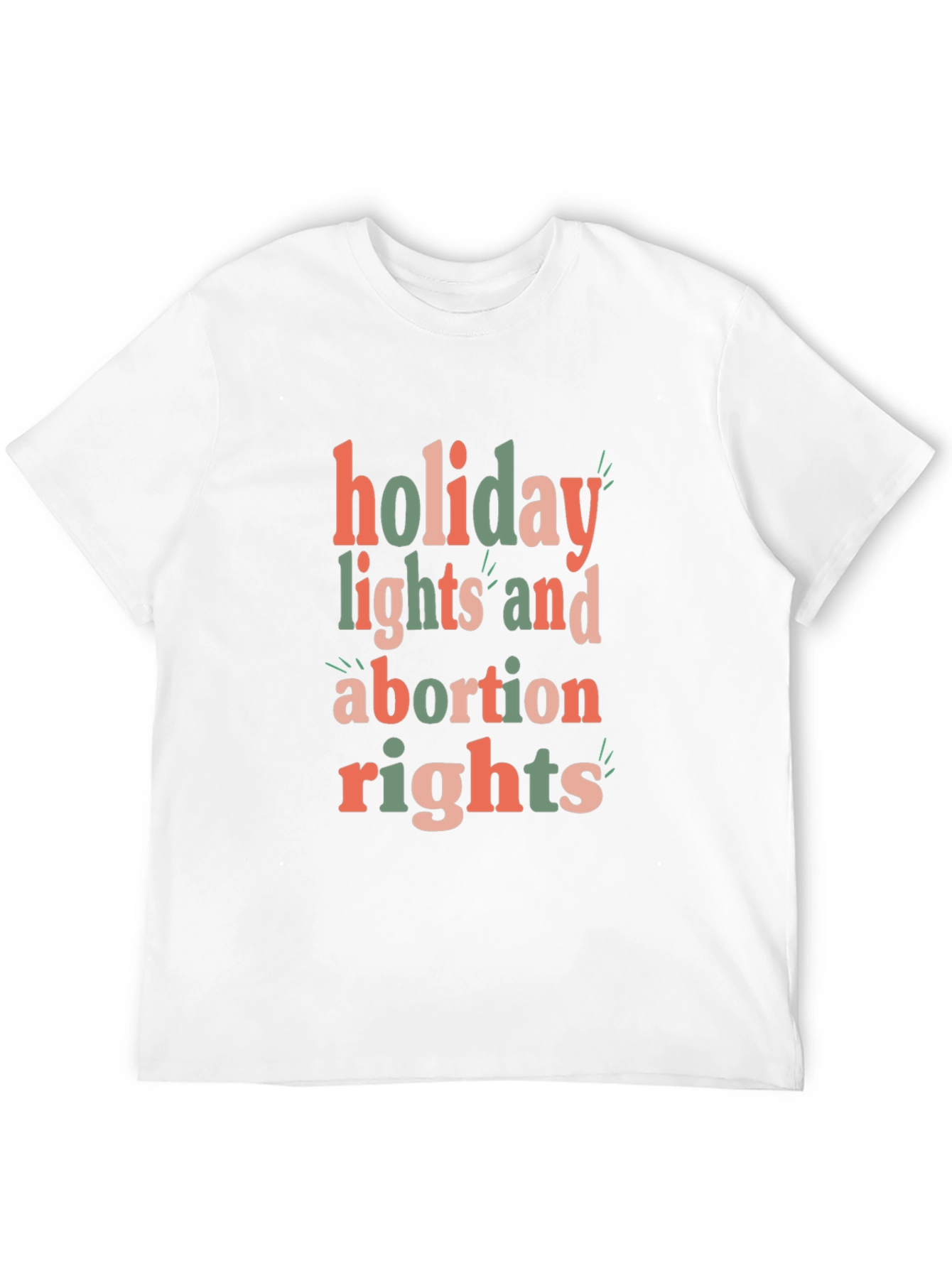 Holiday Lights and Abortion Rights Graphic Tee